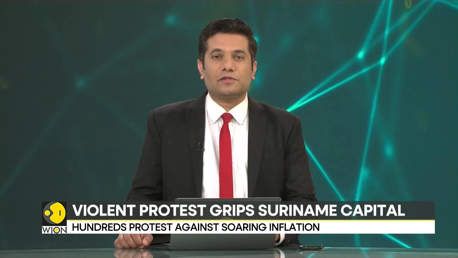 Protesters throw bricks and bottles at security personnel, violent protest grips Suriname capital