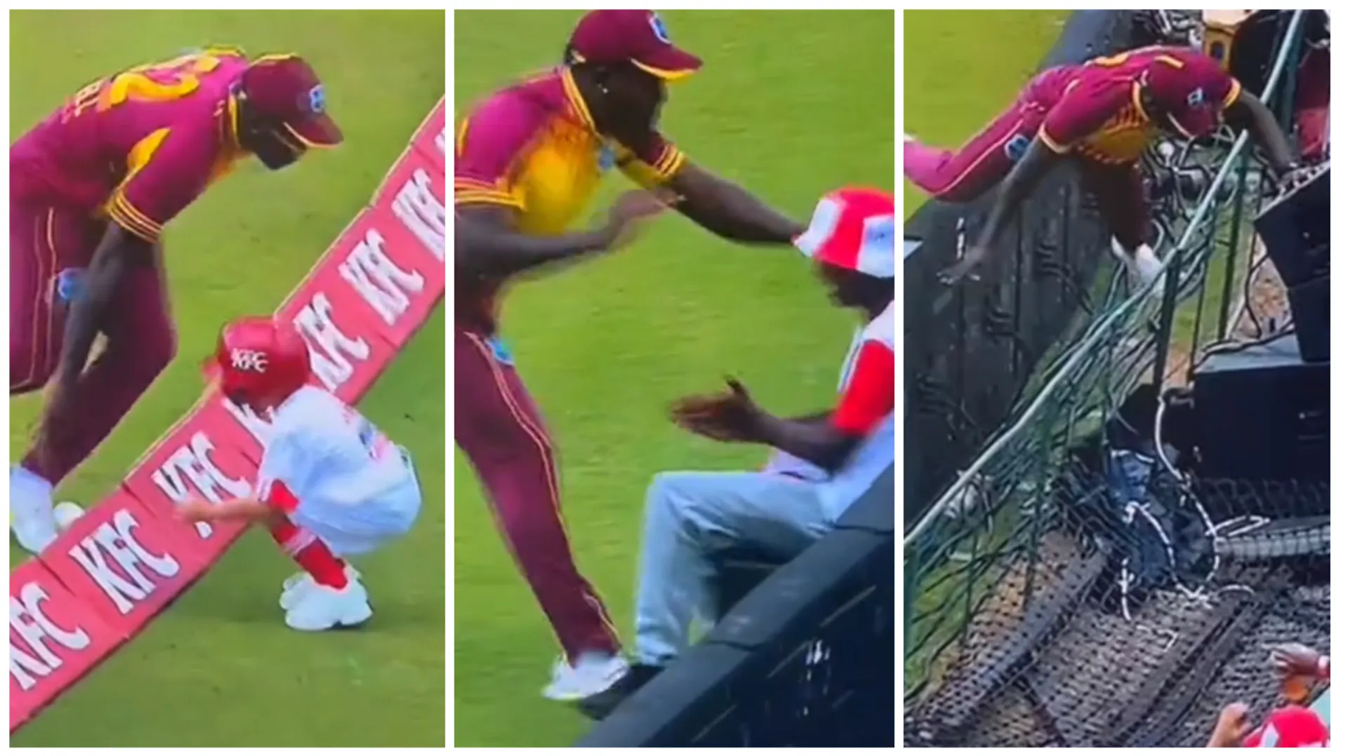 HATS OFF! WI skipper Rovman Powell saves young kid from serious injury, gets hurt himself - WATCH