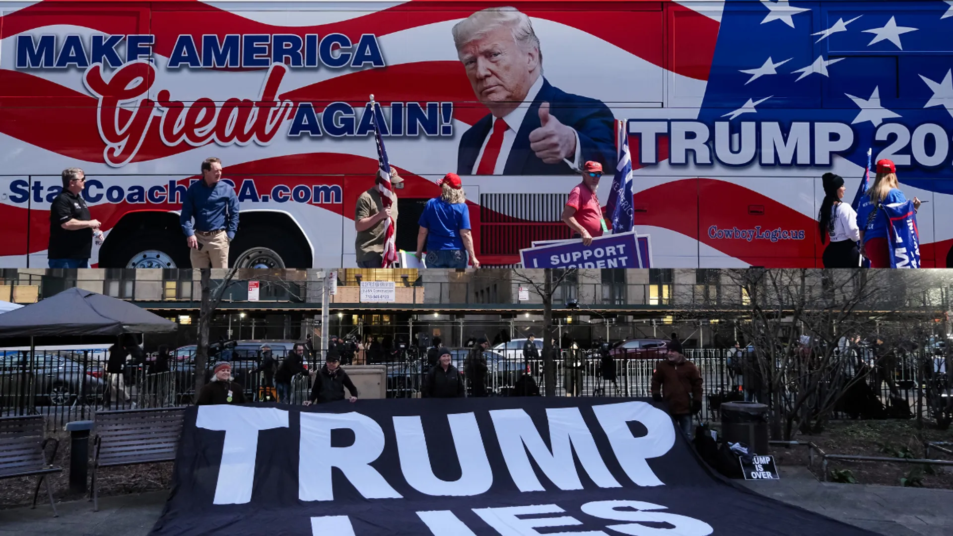 In Pics | Dramatic visuals emerge as Trump supporters take to streets over indictment