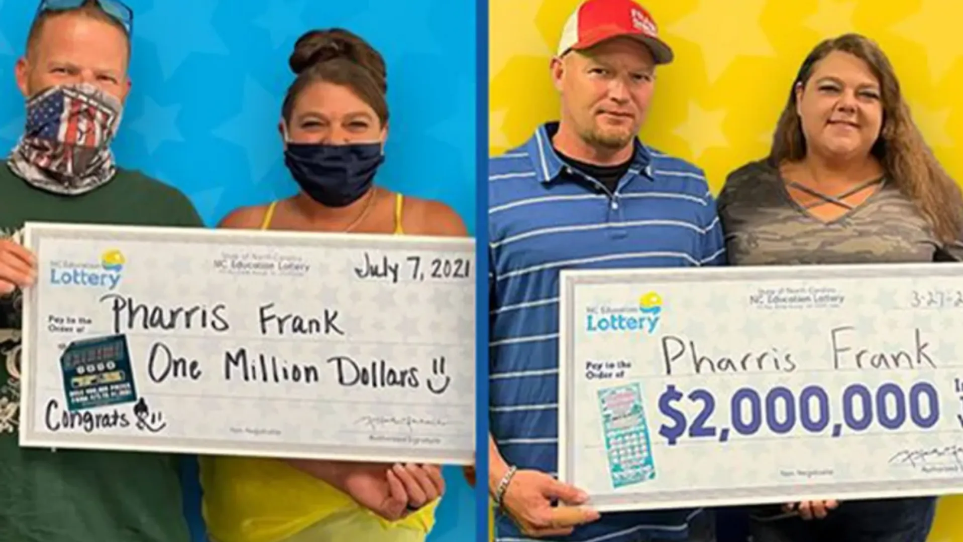 Double dazzle: North Carolina man wins $2mn lottery two years after winning $1mn