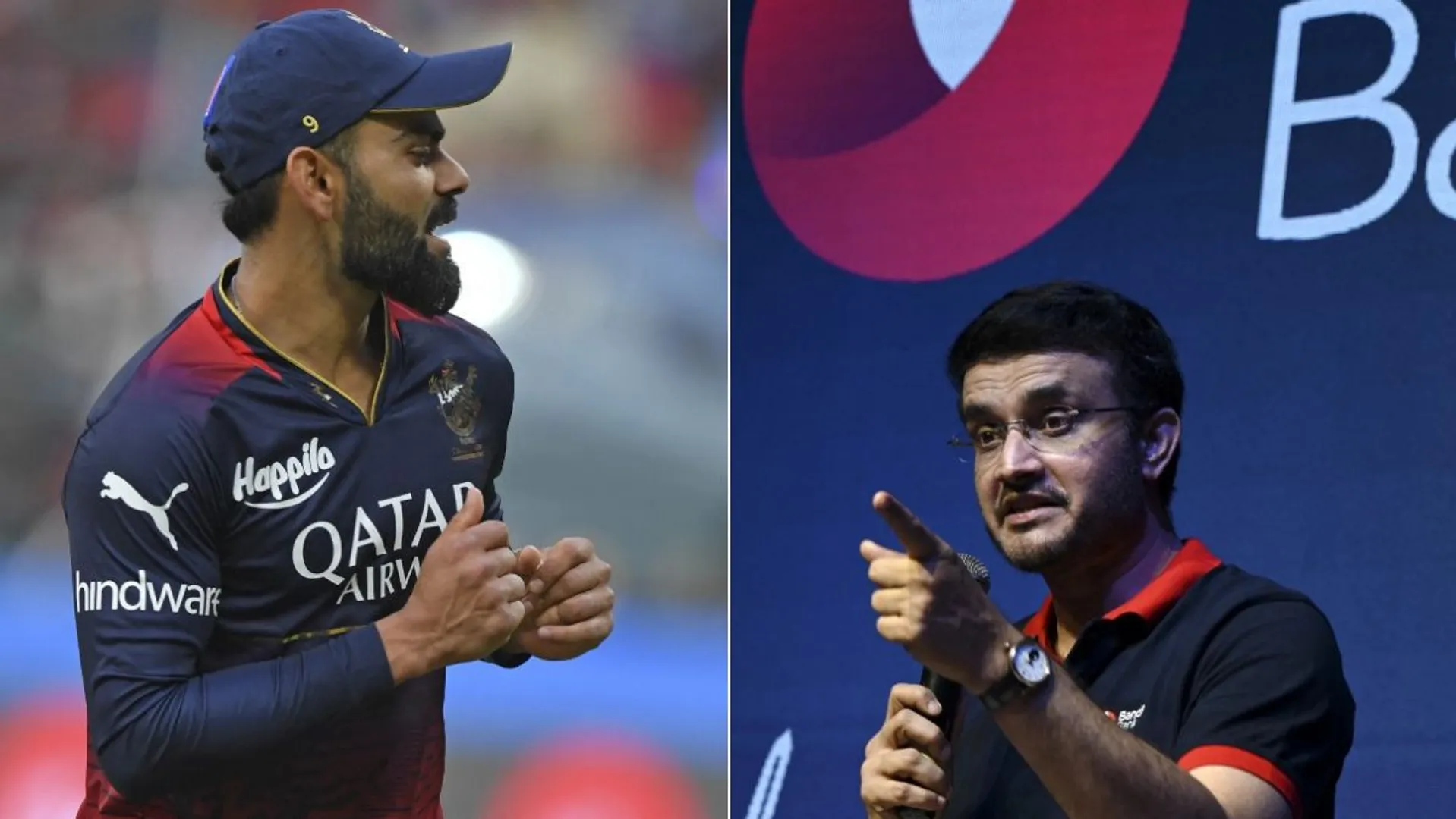 IPL 2023: Tension rises in the middle as Virat Kohli refuses to shake hands with Sourav Ganguly - WATCH VIDEO