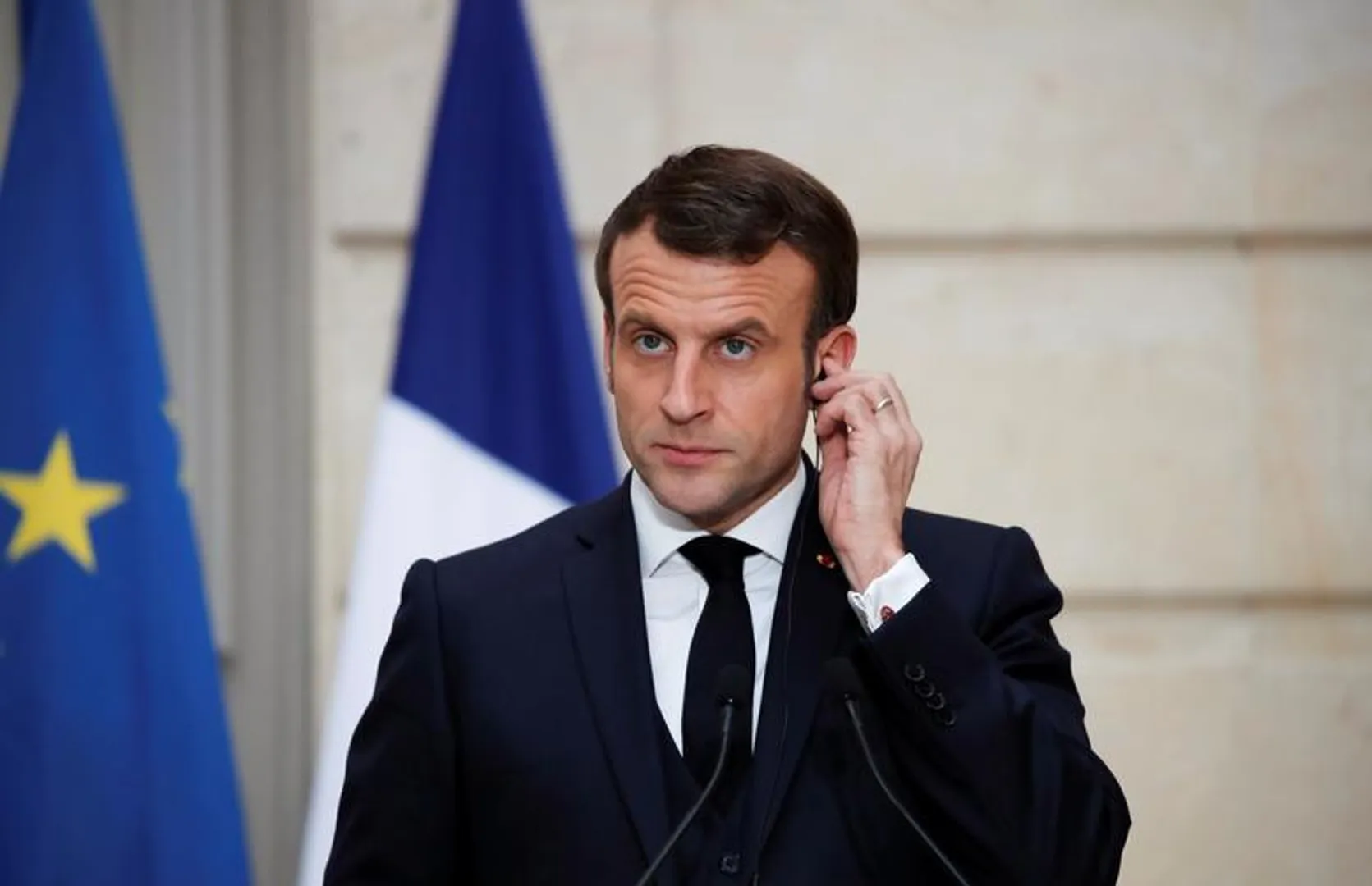 President Macron condemns saucepan-banging protests as he tours rural France to calm tensions