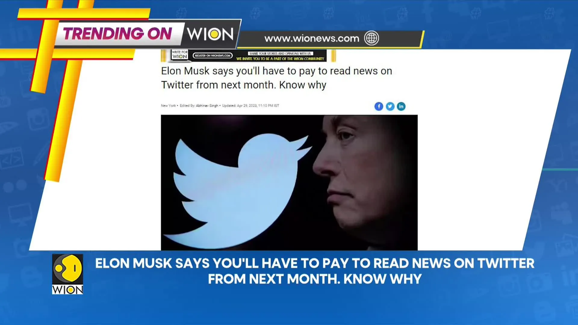 Elon Musk says to roll out per-article payment plan on Twitter