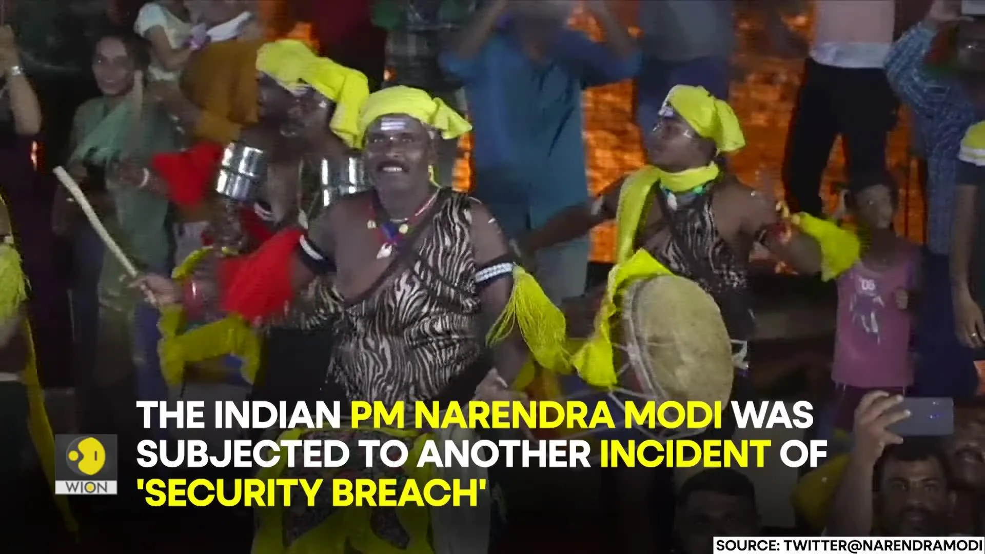 Security breach at Indian PM Narendra Modi's Mysuru rally, mobile phone thrown at his convoy