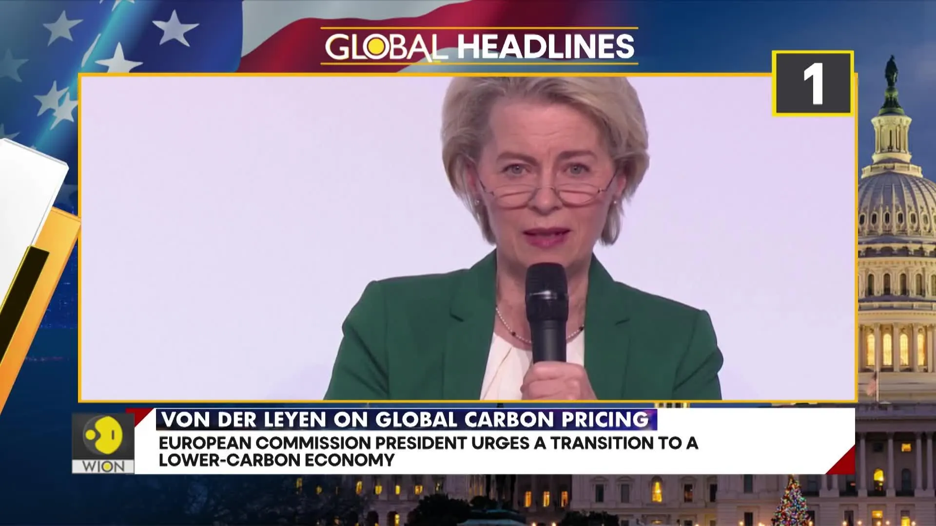 Gravitas Global Headlines: EU President Leyen urges a transition to lower-carbon economy