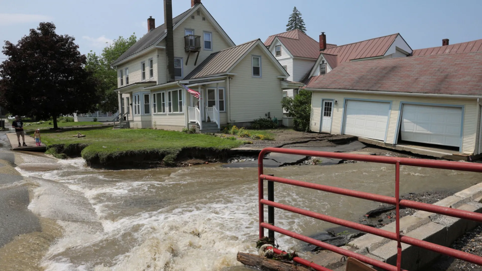 Vermont plunged into chaos as floodwaters engulf Montpellier