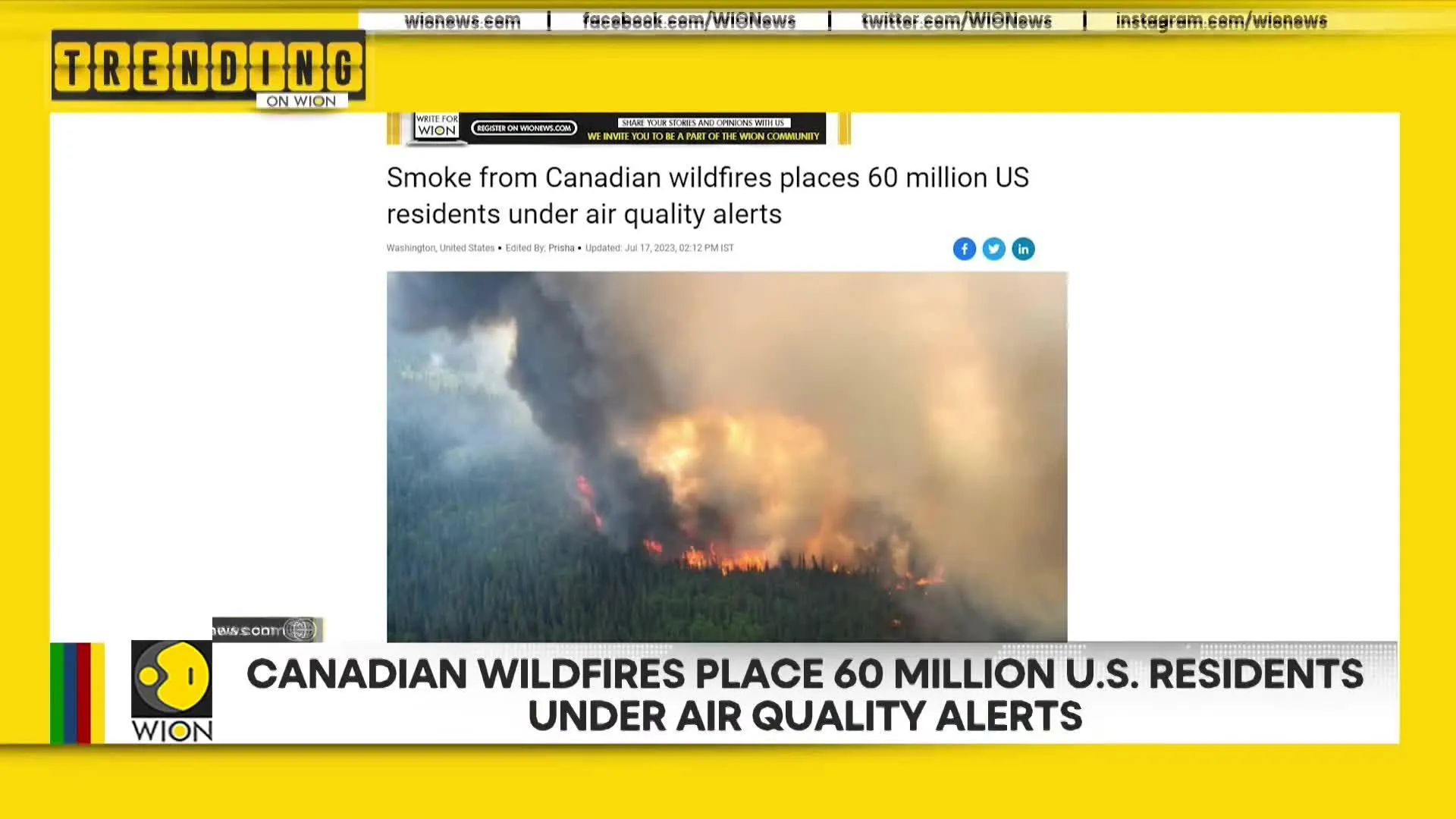 Hindu temple n Pakistan's Sindh attacked | Air quality alert in US
