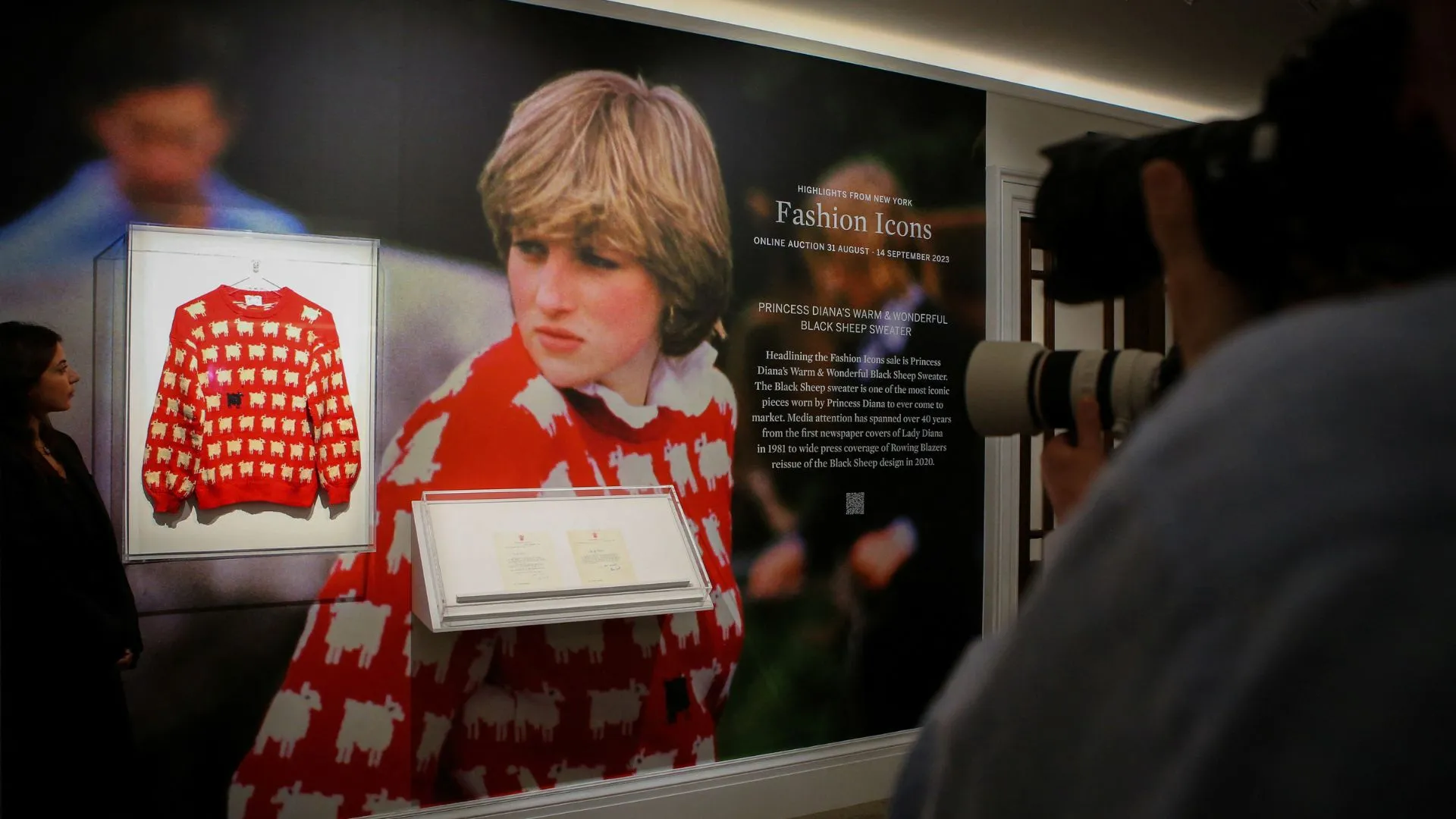 Iconic 'black sheep' jumper worn by Princess Diana set for auction