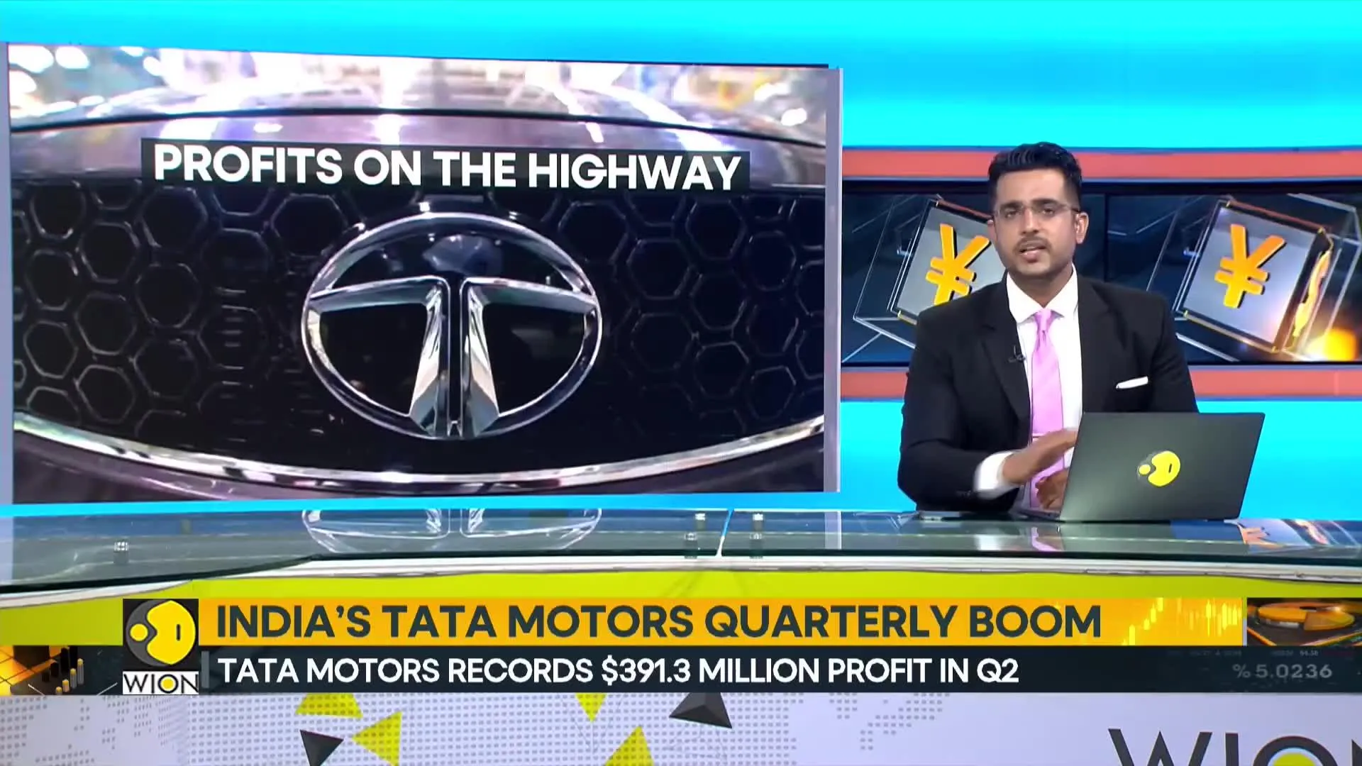 Tata motors records $391.3 million profit in Q2