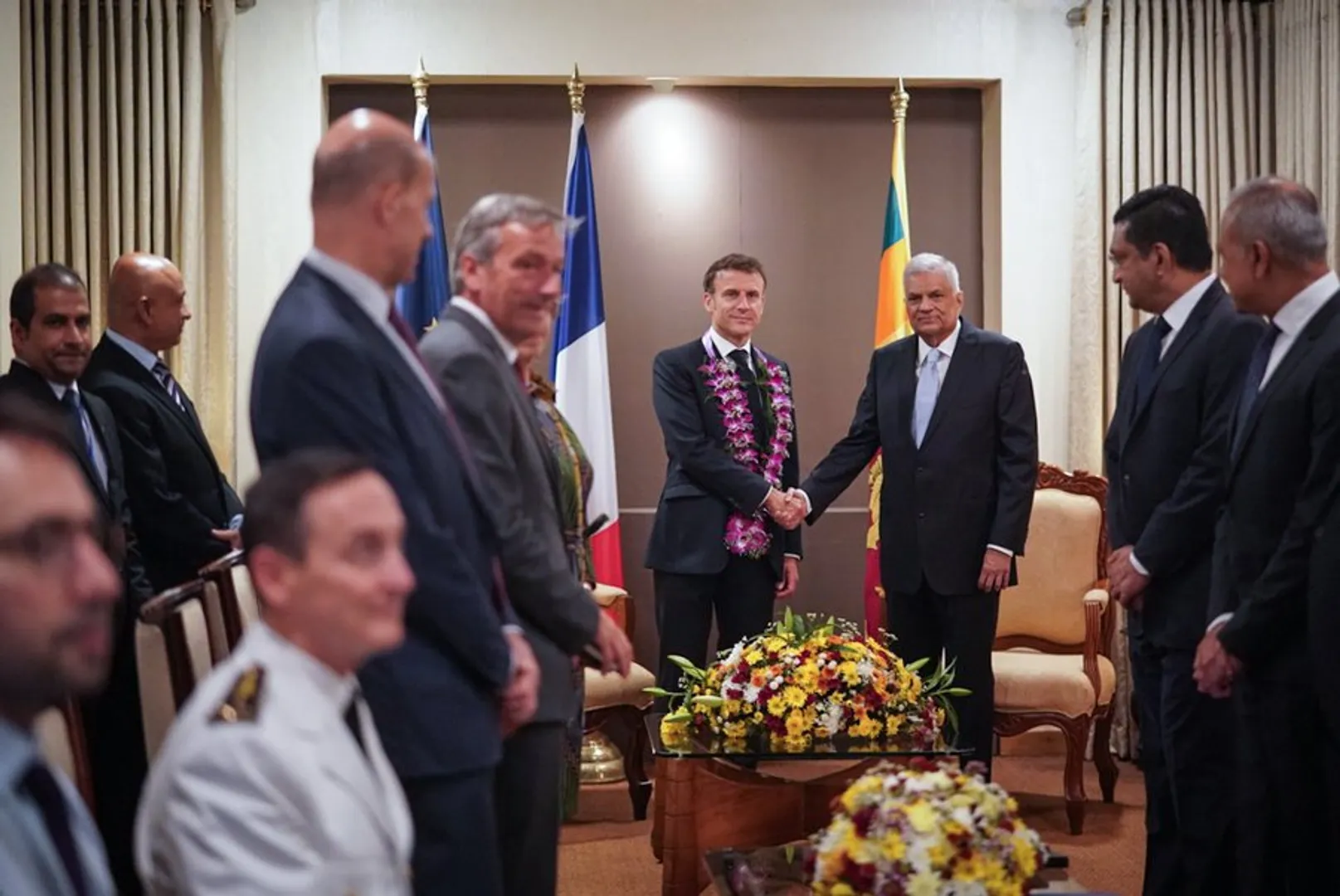 Emmanuel Macron makes ‘historic’ visit to Sri Lanka, the first by a French president