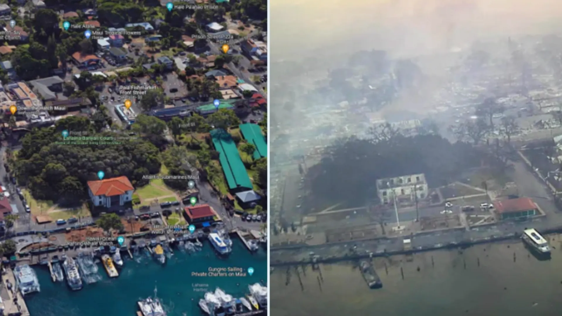 Before and After pics | Destructive wildfires turn Hawaii into ruins, aerial images tell the tale