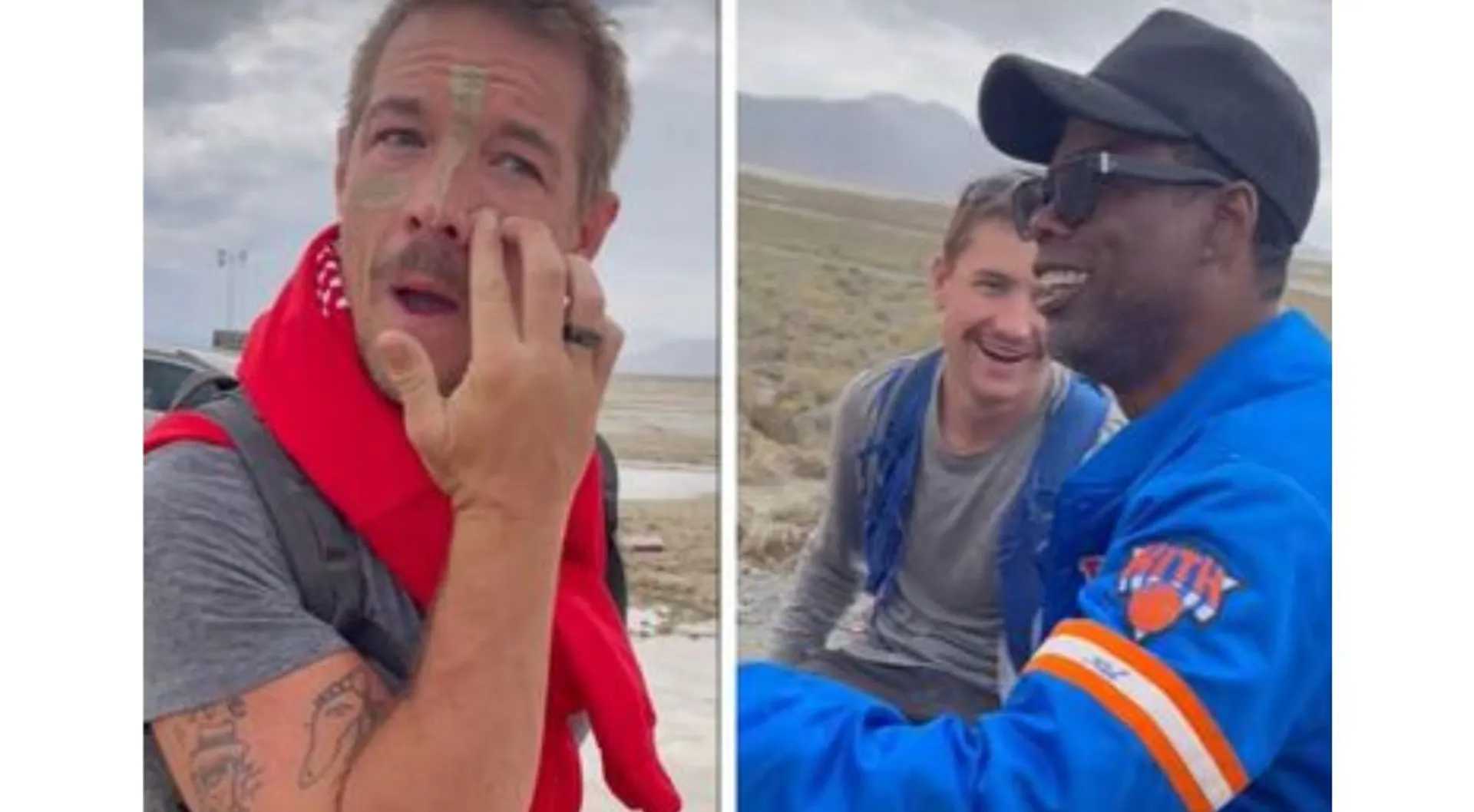 WATCH: Diplo, Chris Rock escape Burning Man festival in a fan truck after flood-like situation