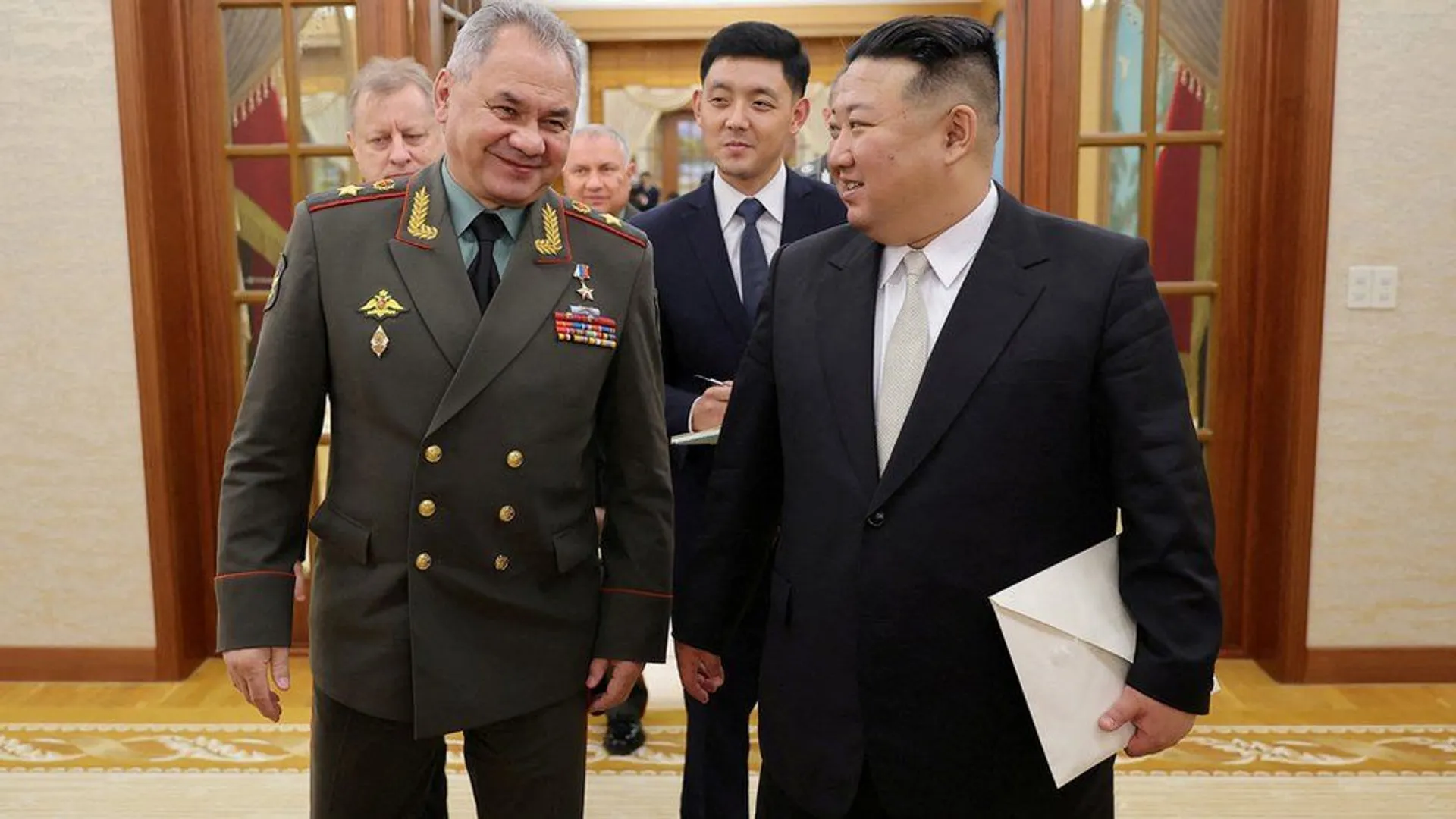 Russia’s defence min shows bombers and missiles to Kim during last leg of trip