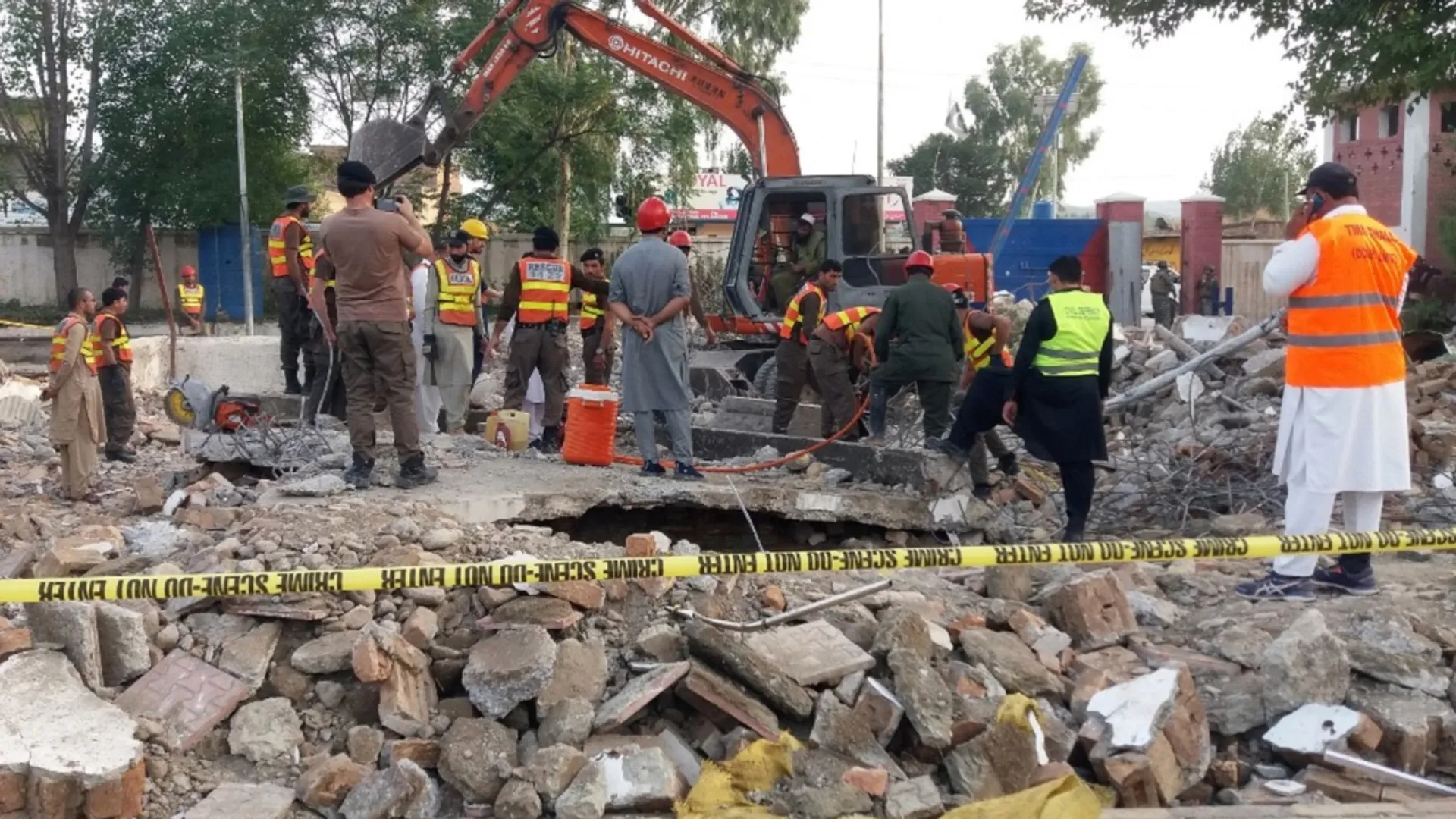 Suicide bomb attacks in two Pakistan mosques kill at least 57, toll feared to rise