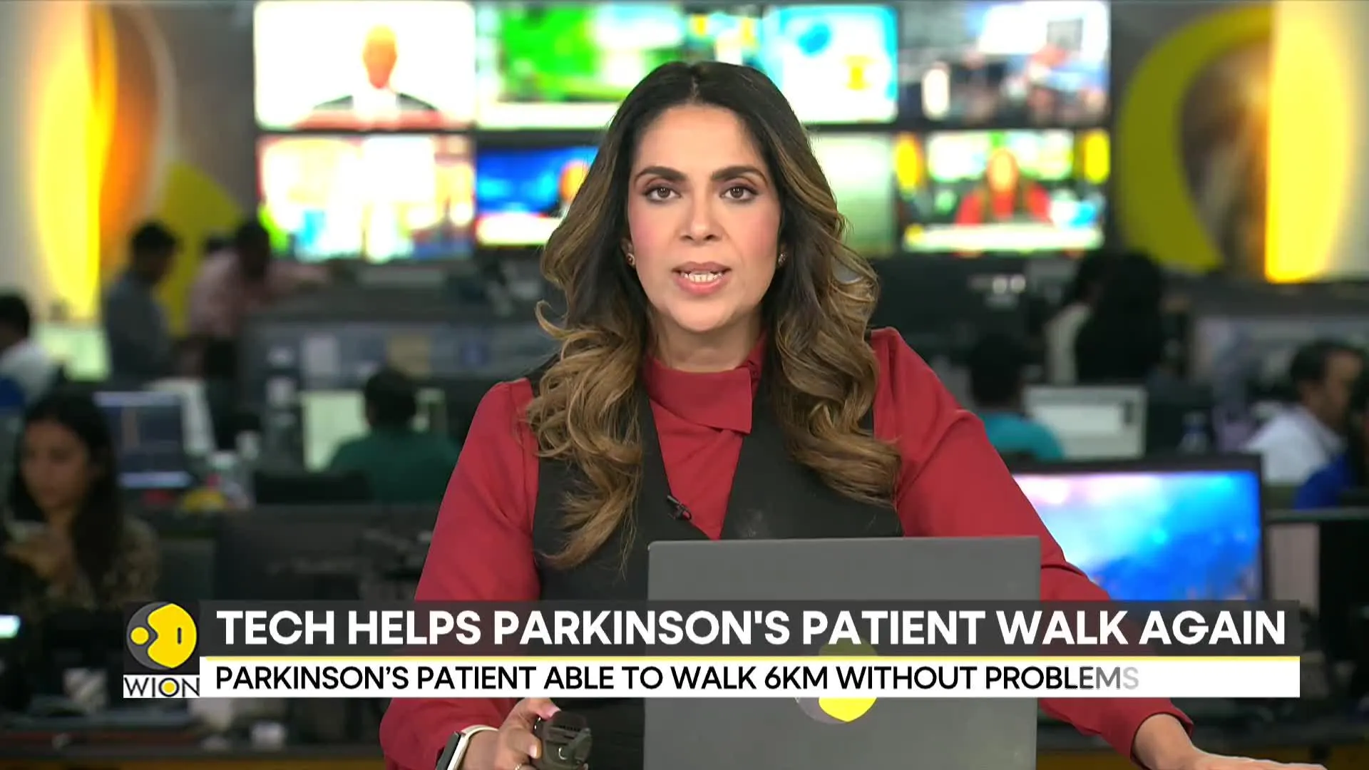 Tech helps Parkinson's patient walk again
