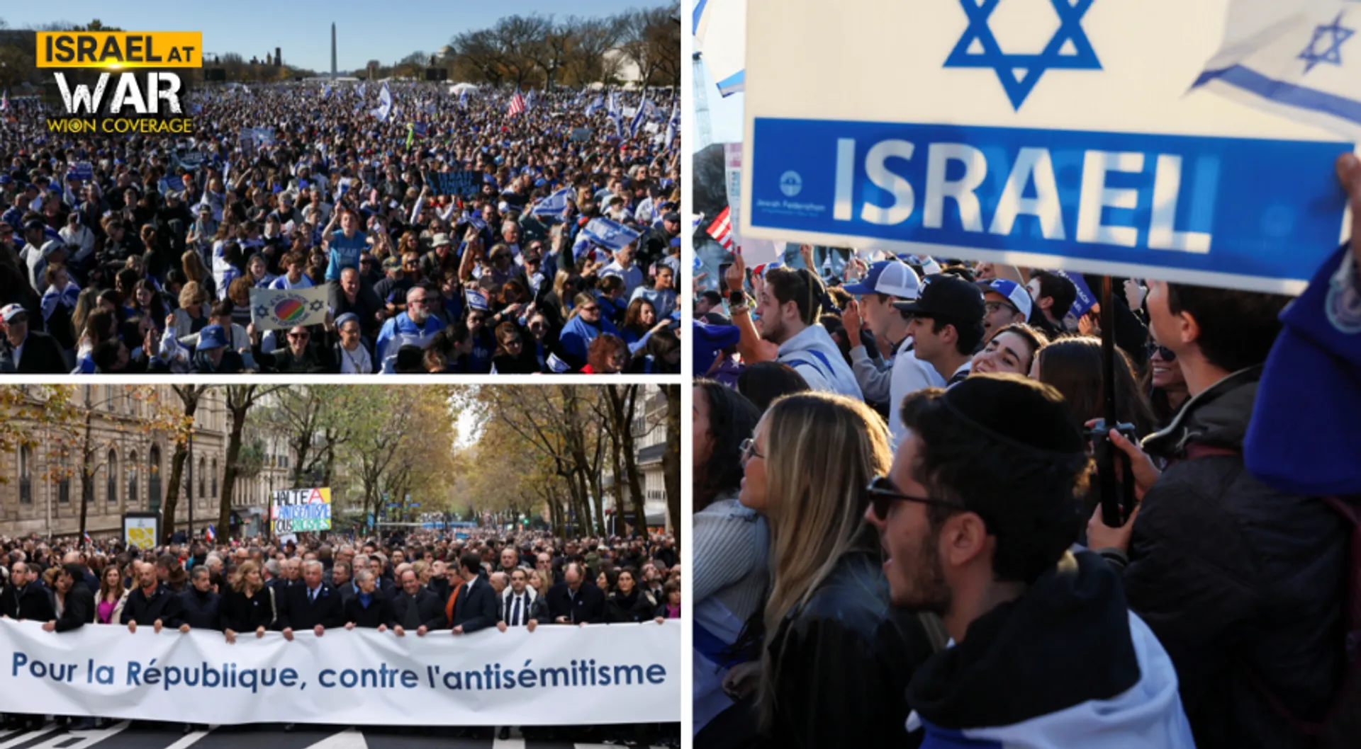 In pics | Thousands march against antisemitism amid Israel-Hamas war in Washington after Paris