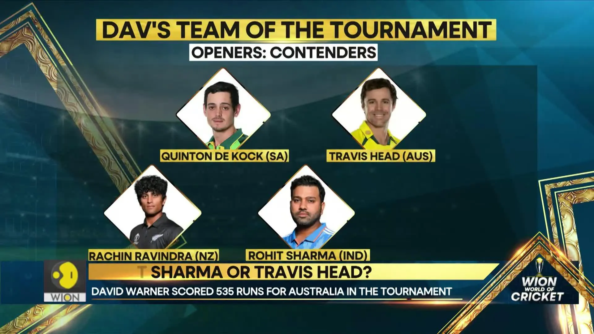 Who will open the batting in WION's World Cup XI?