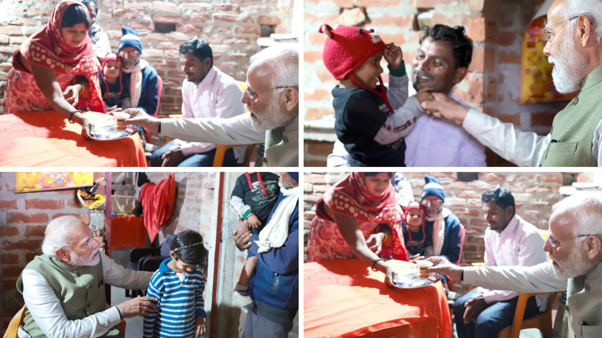 Watch: Indian PM takes detour, stops for tea at welfare scheme beneficiary’s home in Ayodhya