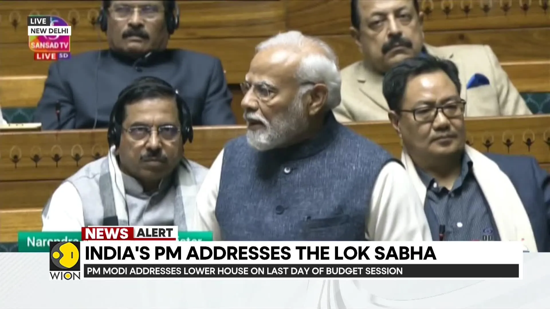 Indian PM Modi addresses Lower House on last day of Interim Budget session