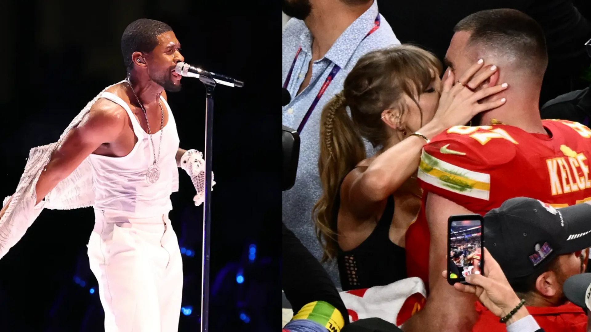Usher's moves, Taylor Swift and kisses! Highlights from Super Bowl 2024 performance