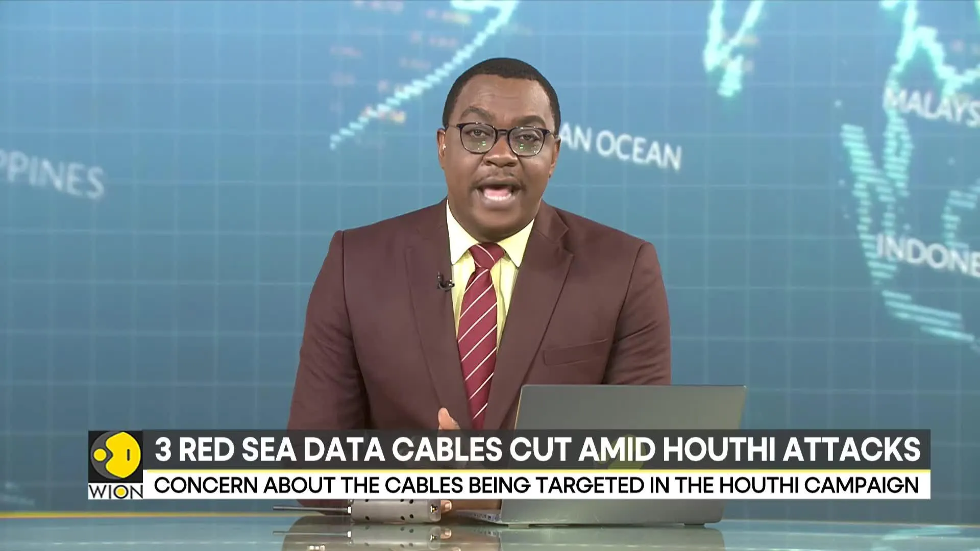 Three Red Sea underwater data cables have been cut amid Houthi attacks