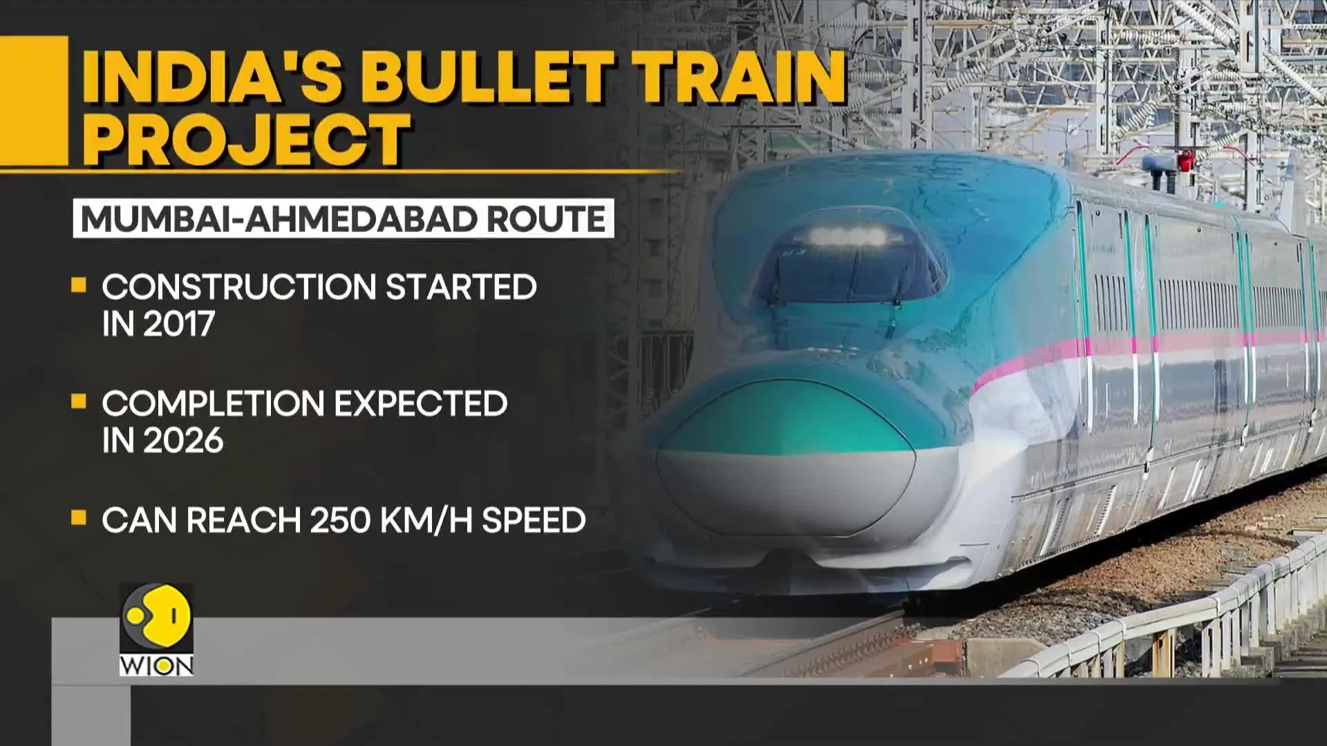 India's bullet train project racing toward 2026 launch