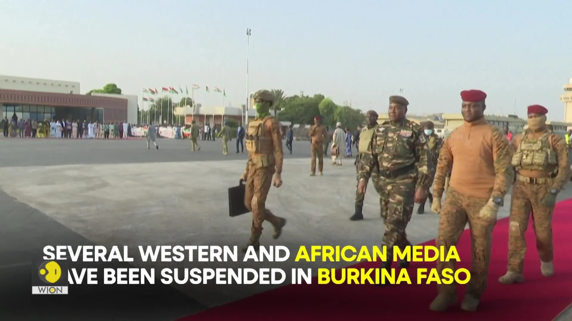 Why did Burkina Faso suspend foreign media?