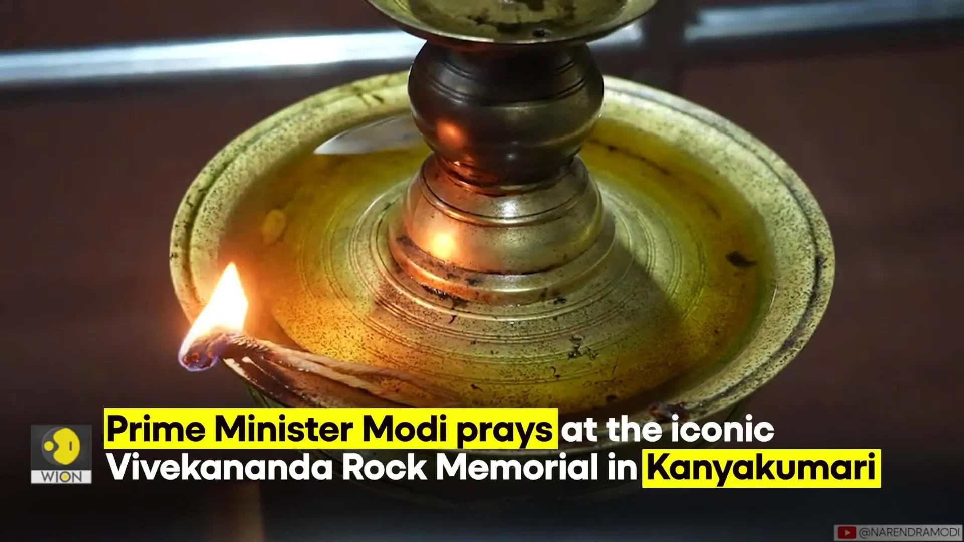 Prime Minister Modi prays at the iconic Vivekananda Rock Memorial in Kanyakumari