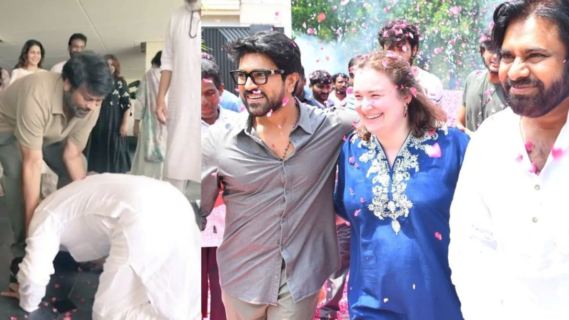 Pawan Kalyan touches Chiranjeevi's feet, hugs Ram Charan as he celebrates win at the assembly elections