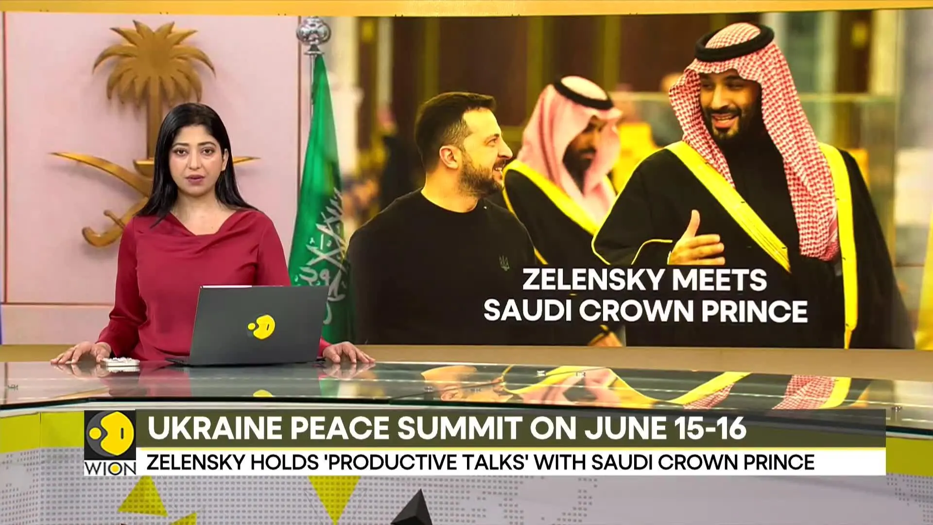 Zelensky visits Saudi Arabia, holds 'productive talks' with Saudi Crown Prince MBS