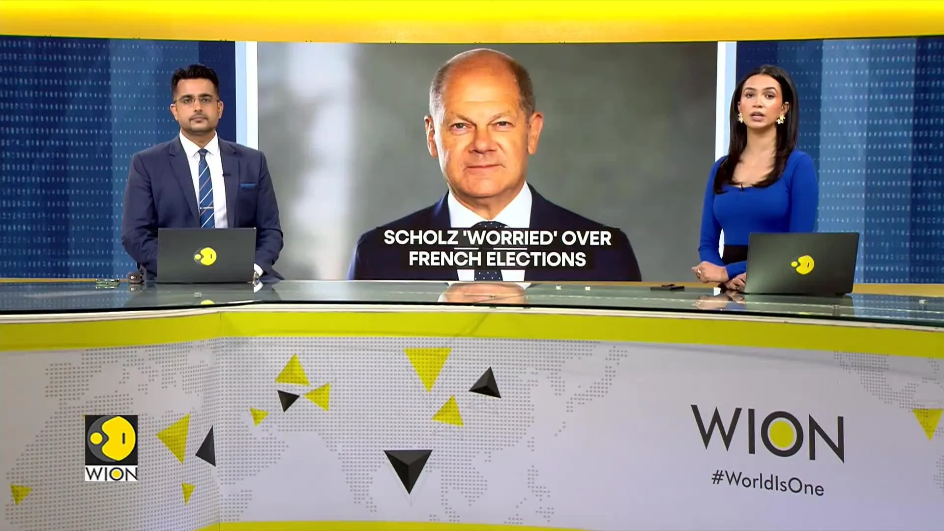 German Chancellor Scholz 'worried' about the outcome of France elections