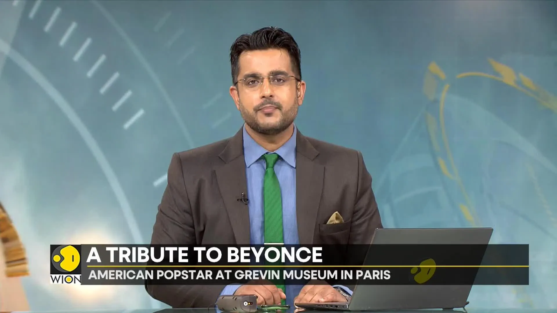 American popstar Beyonce at Grevin Museum in Paris