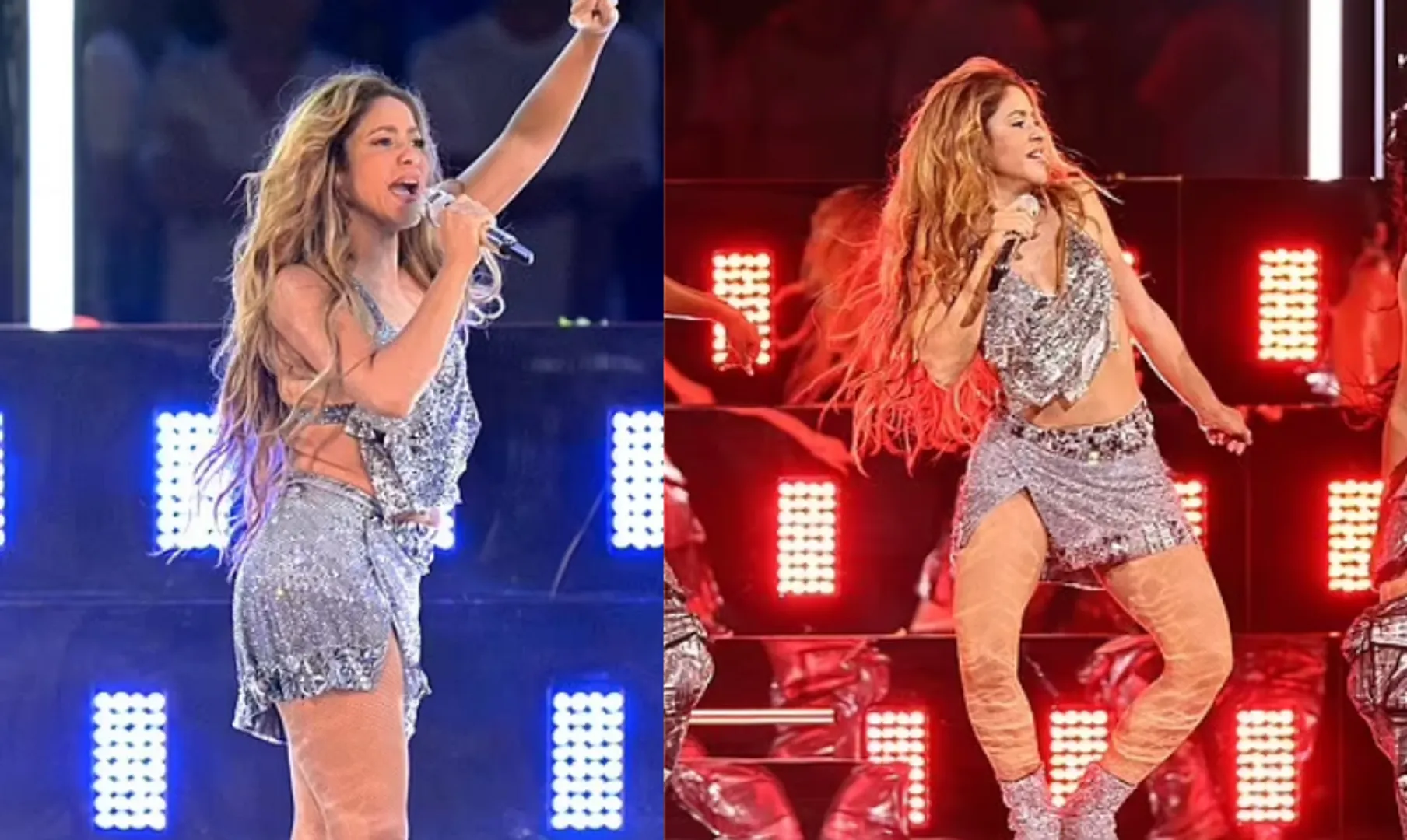 Shakira dazzles in silver during her performance at Copa America halftime show