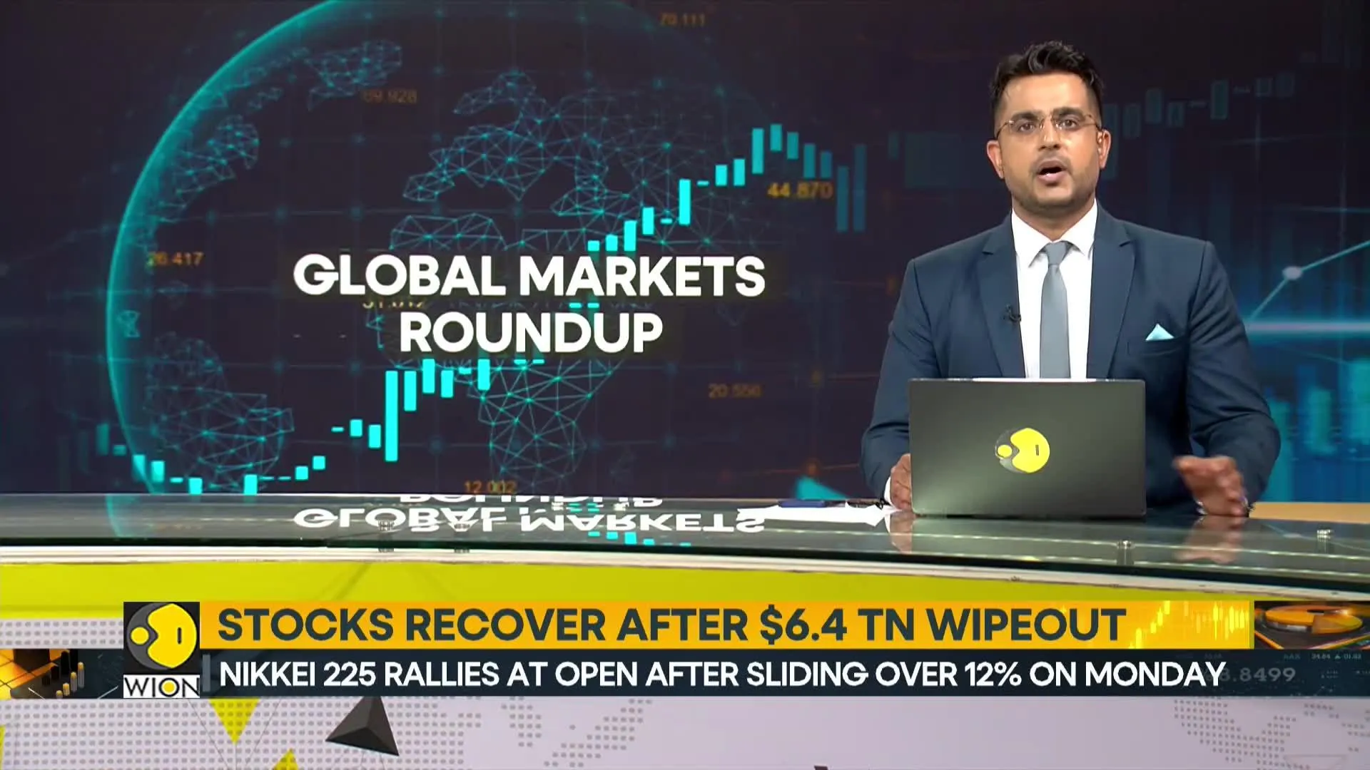 Nikkei 225 rallies at open after sliding over 12% on Monday