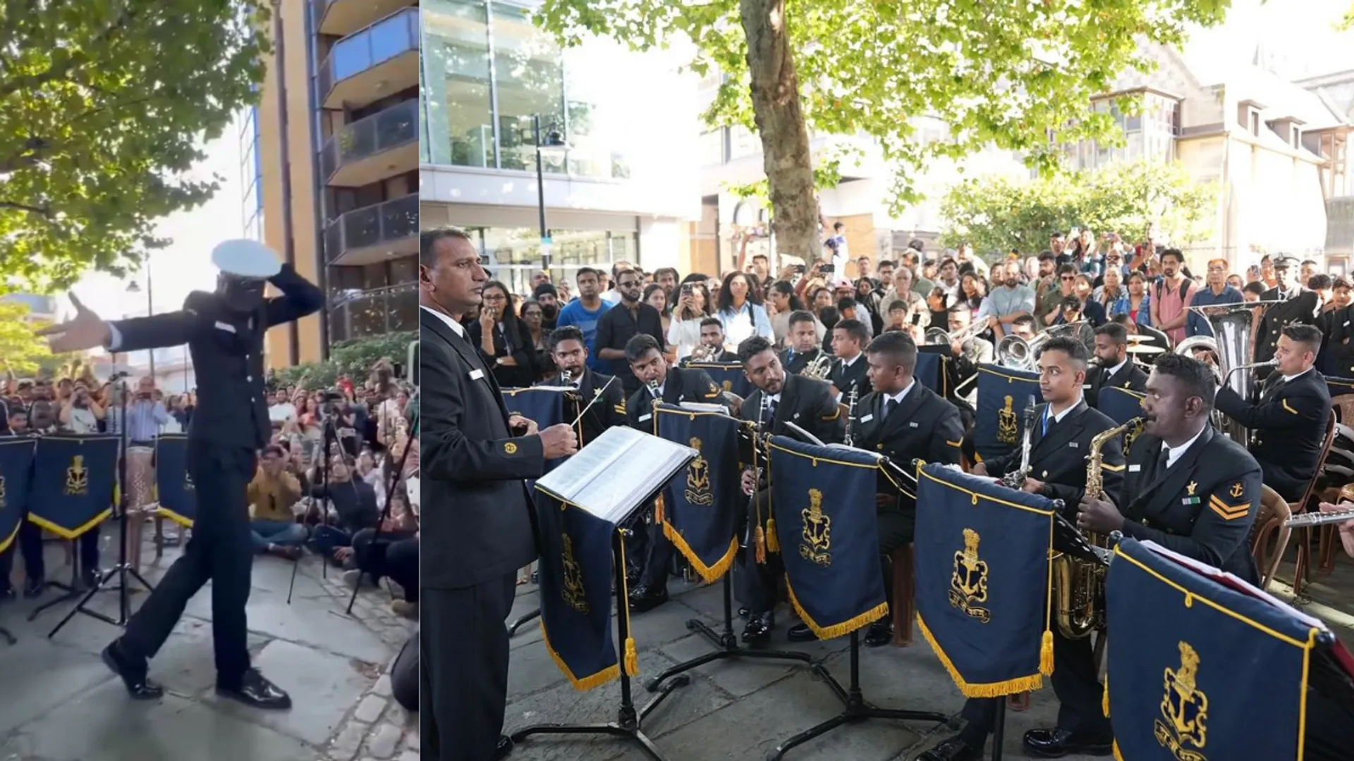 Watch | Indian Navy rocks UK streets! Naval band of INS Tabar performs in London