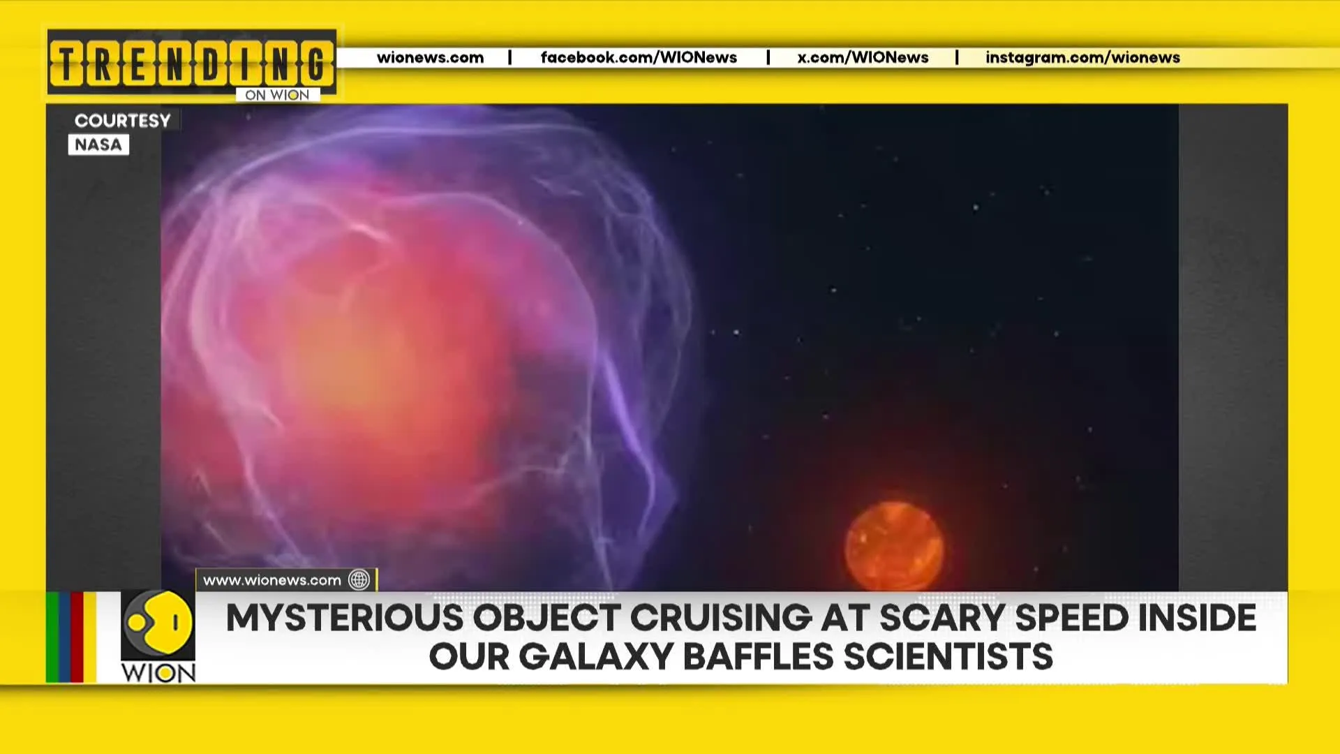 Mysterious object cruising at scary speed inside our galaxy baffles scientists | Trending on WION