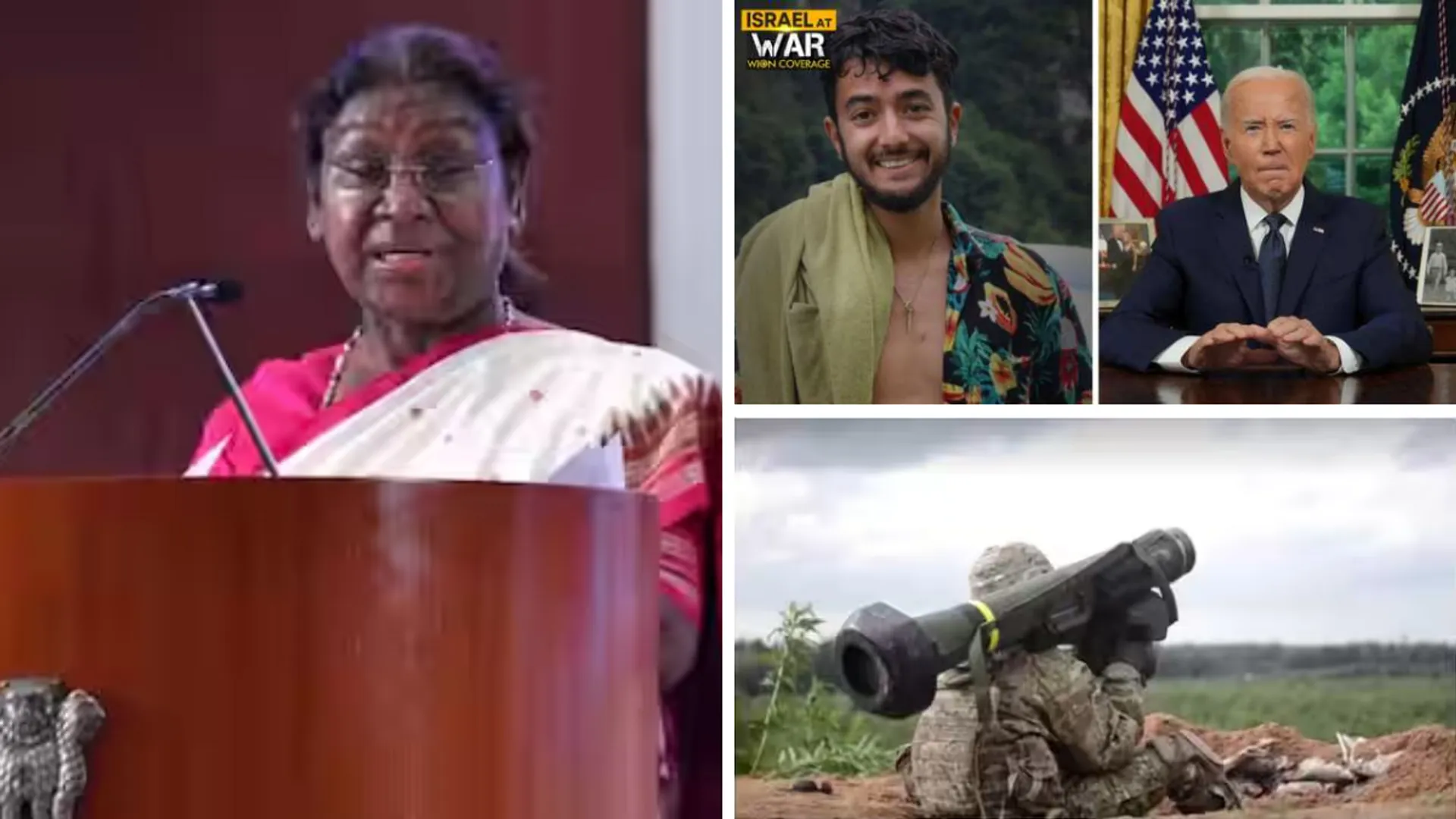 Top 10 world news: Who was US-Israeli hostage Goldberg-Polin?; Murmu speaks about Indian judiciary, & more