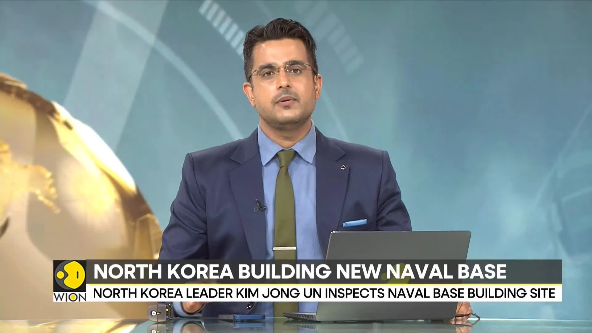 North Korean leader Kim Jong-un inspects naval base building site