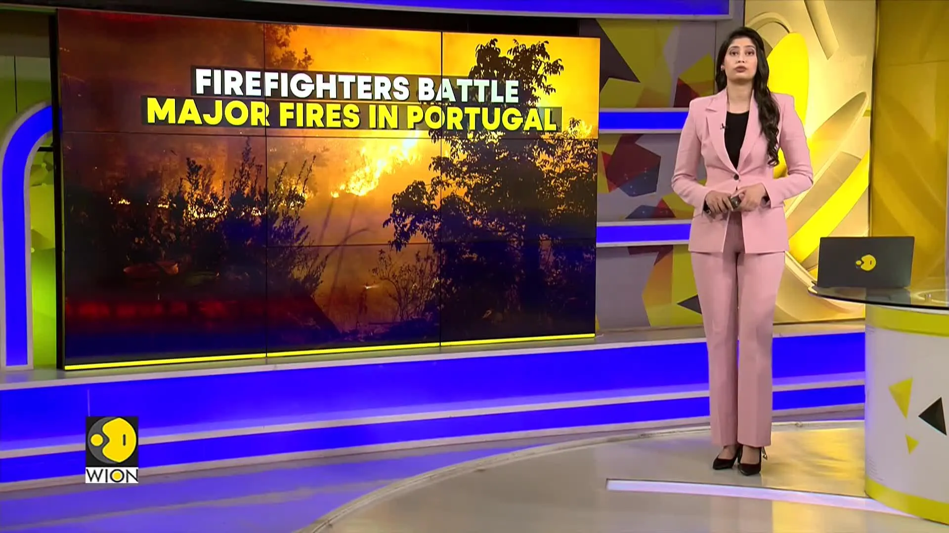 Drivers stranded as firefighters battle wildfires in Portugal