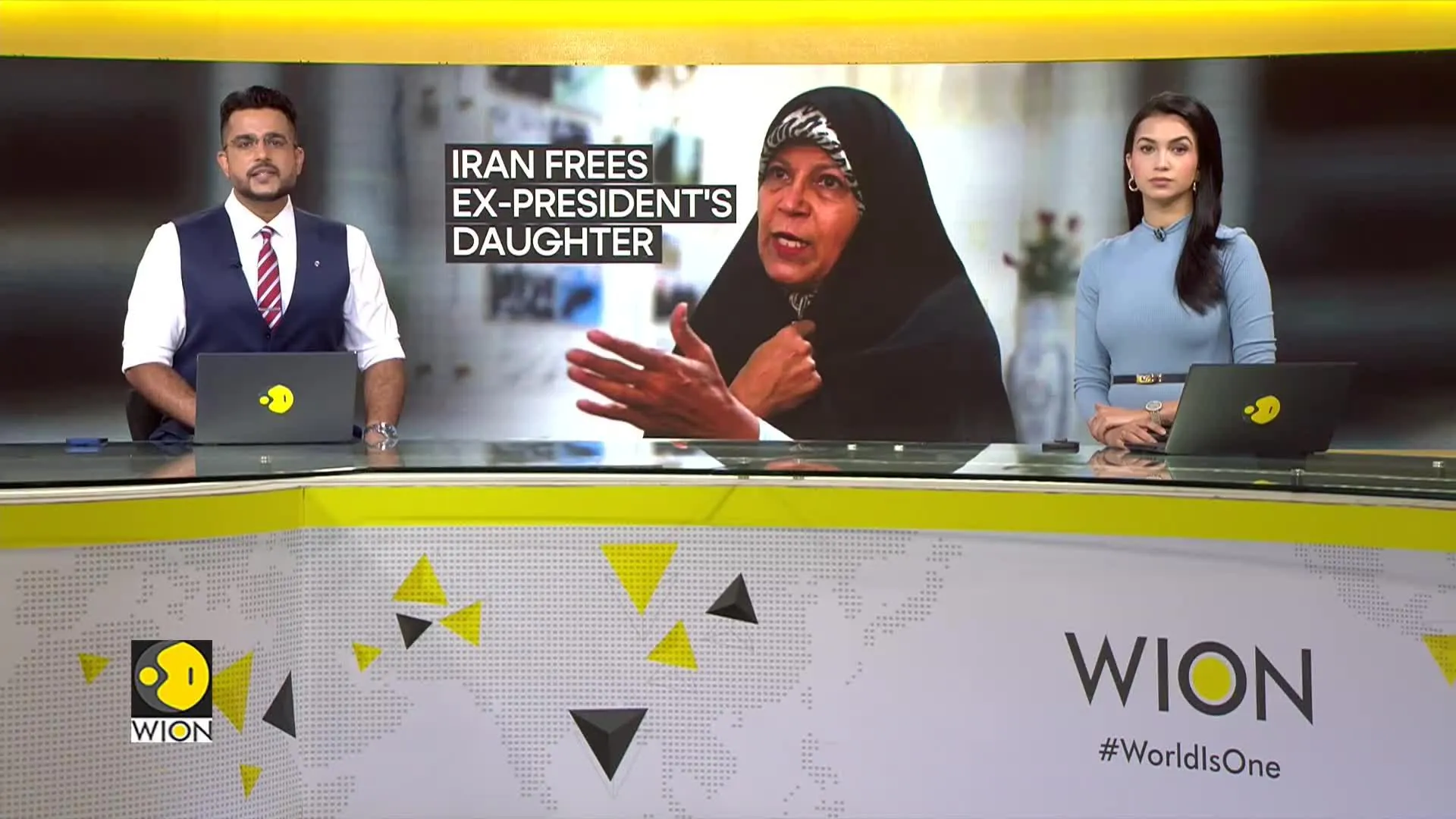 Faezeh, daughter of Former President of Iran Akbar Hashemi Rafsanjani released