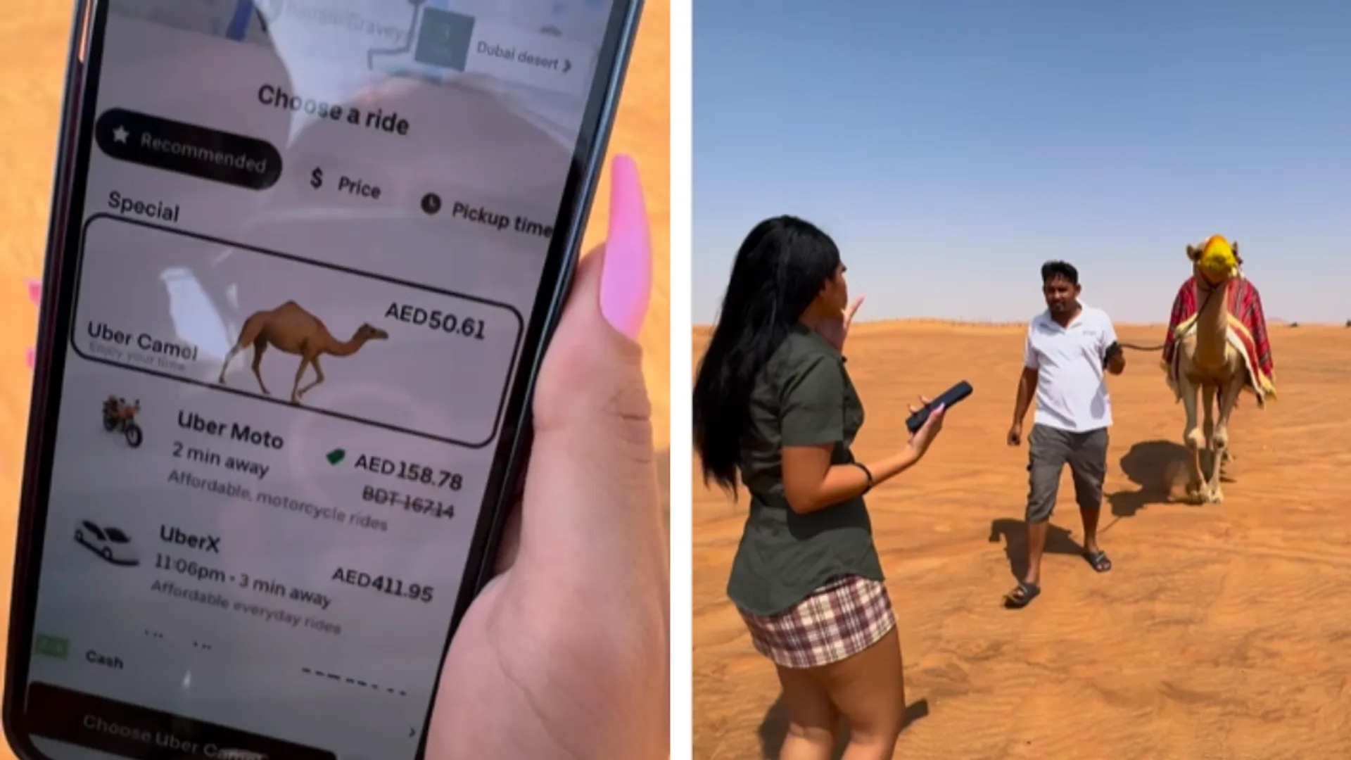 Woman gets stranded in Dubai's desert, books camel ride via Uber: Watch
