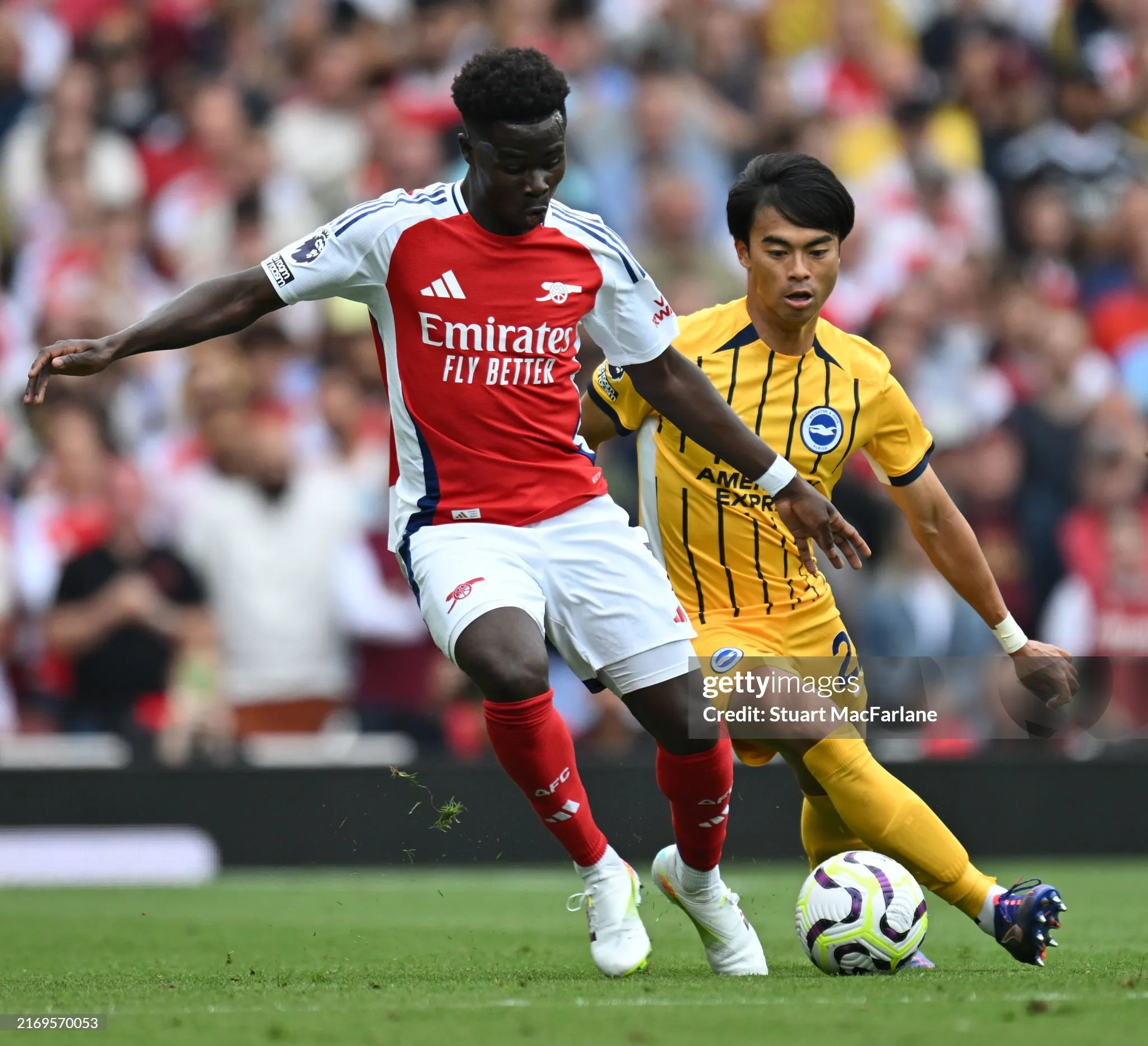 Arsenal vs Brighton: Saka and Mitoma -sportzpoint.com