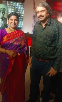 Renuka Shahane with sr journalist Chaitanya Padukone