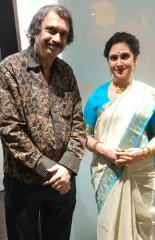 Meenakshi Seshadri (right) with Chaitanya Padukone at RR Diwali event-1