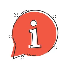 Information icon in comic style. FAQ help cartoon vector illustration on  white isolated background. Helpdesk splash effect business concept.  20094171 Vector Art at Vecteezy