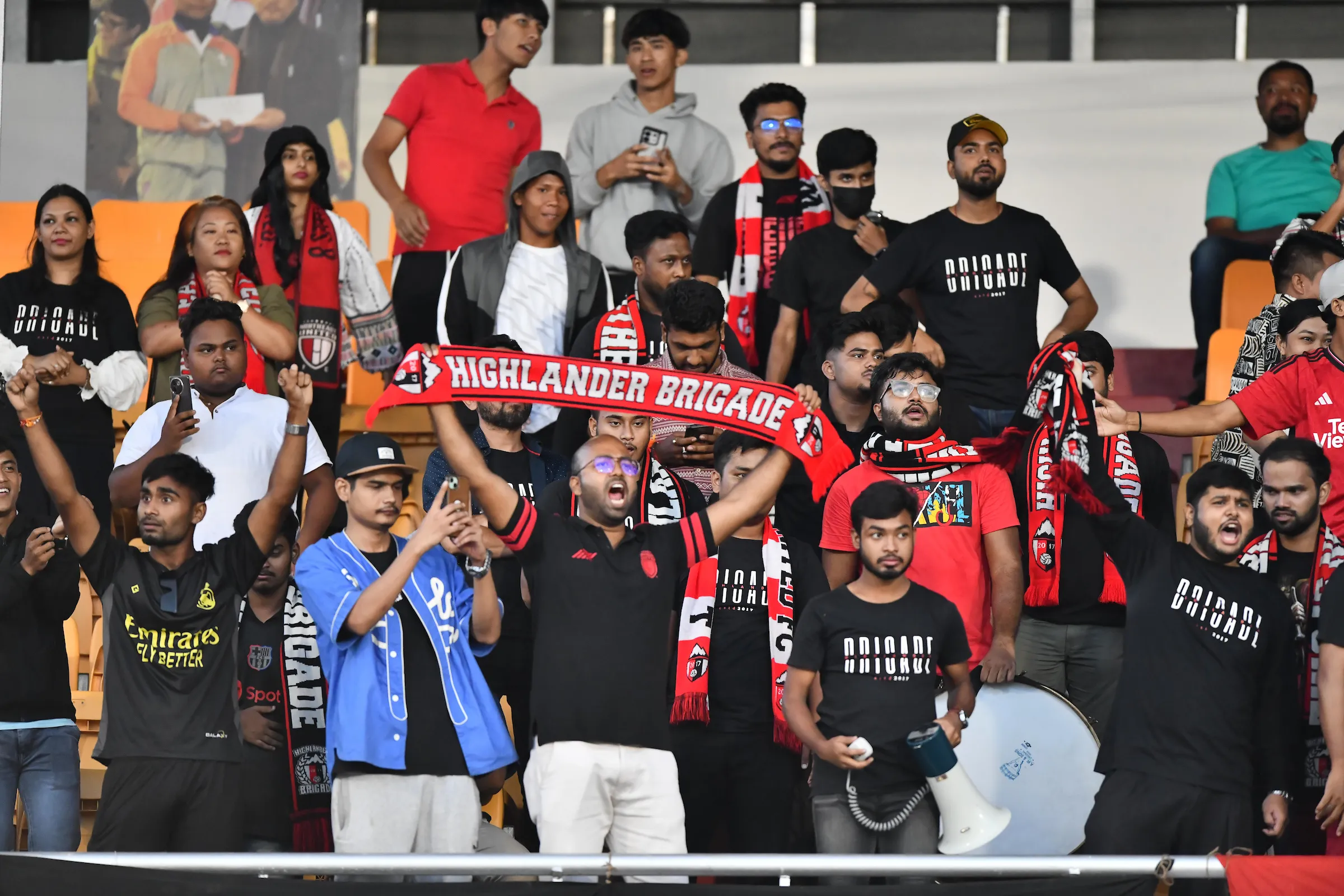 Northeast United FC fans during the SLFC vs NEUFC semi-final match in Durand Cup 2024 - sportzpoint.com