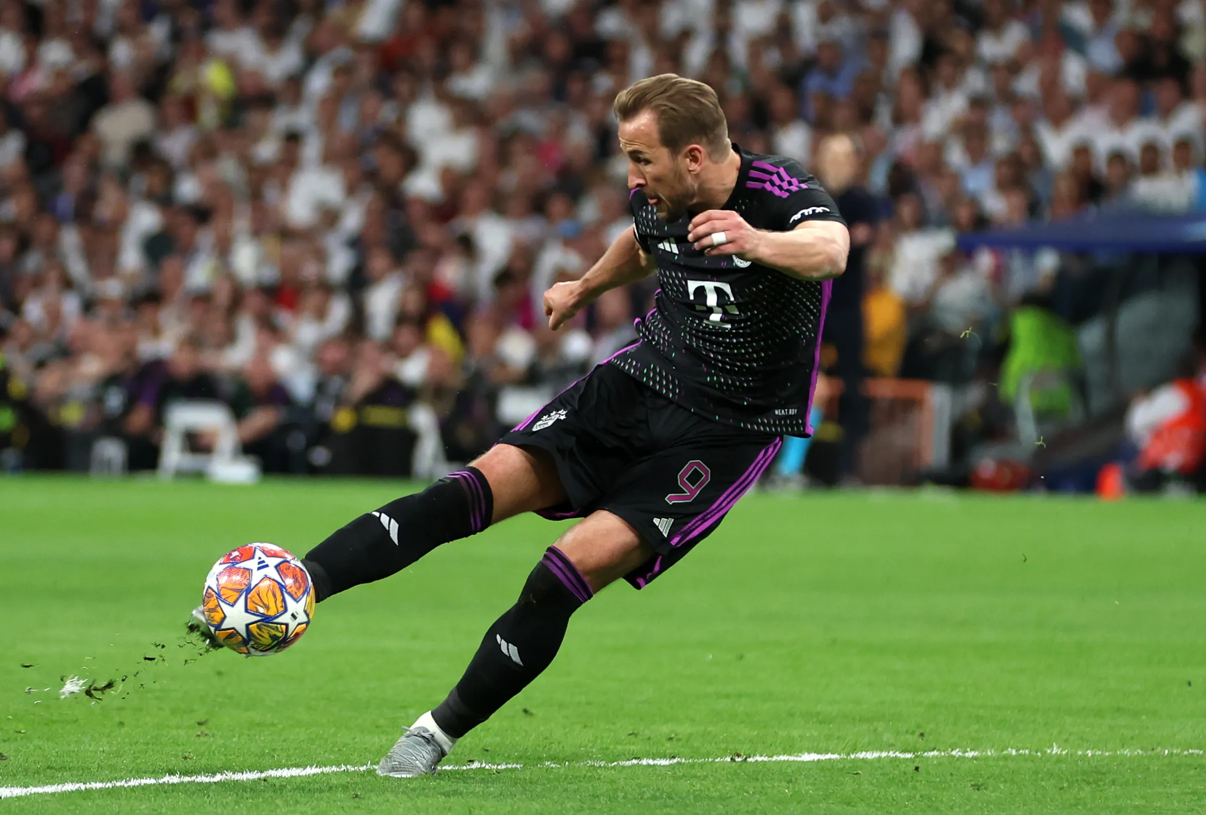 Harry Kane with a volley: Real Madrid vs Bayern UCL 2023-24 first Semi-final, second leg Live Updates - sportzpoint.com 