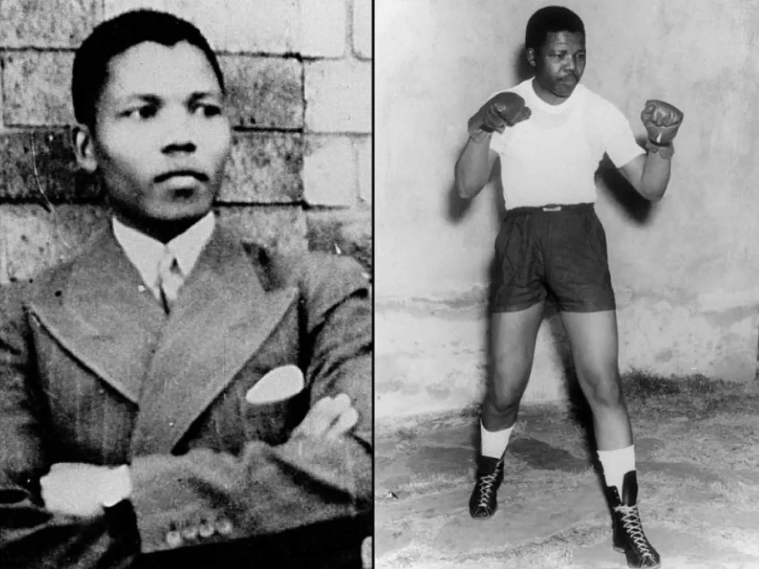 Nelson Mandela boxing