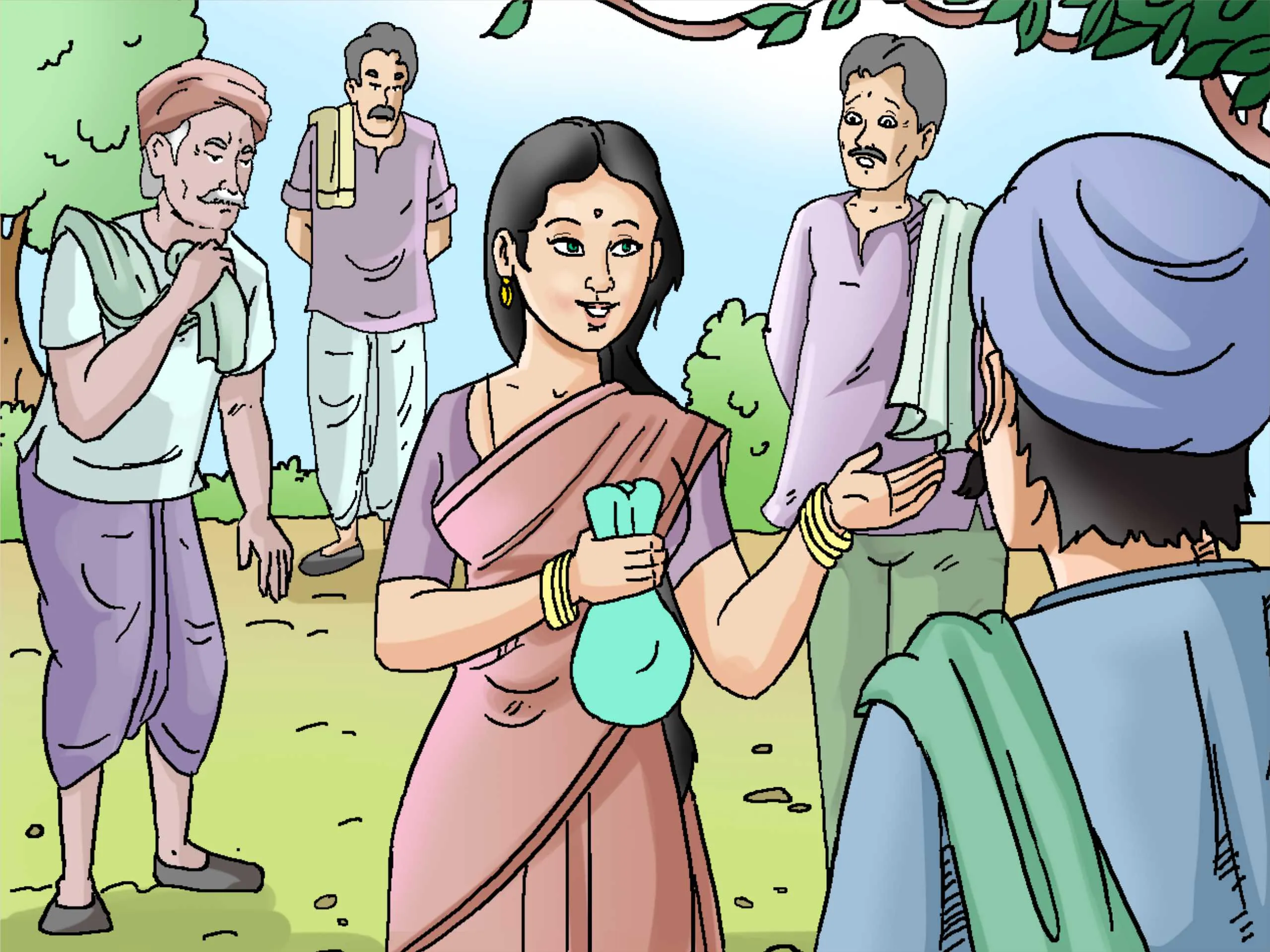 Woman in panchayat cartoon image