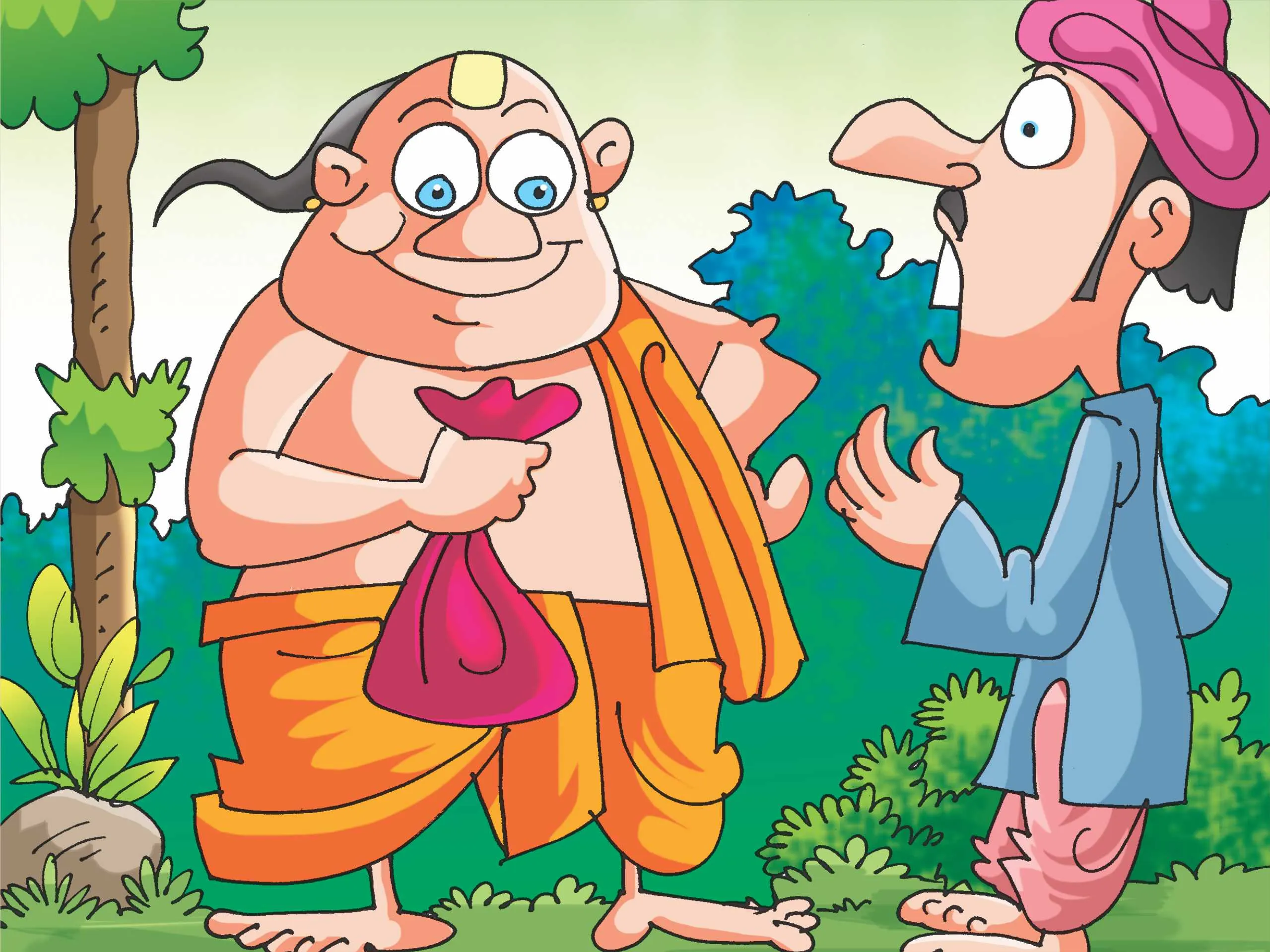 cartoon image of a mother and son